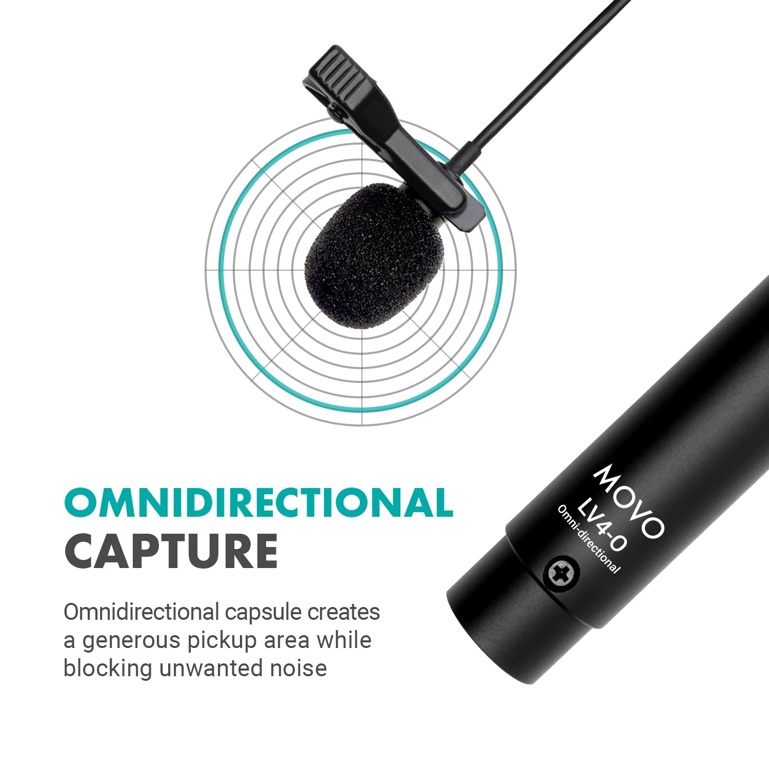LV4-O2 | XLR Dual Omni Lavalier Microphone Set | Movo - Image 4