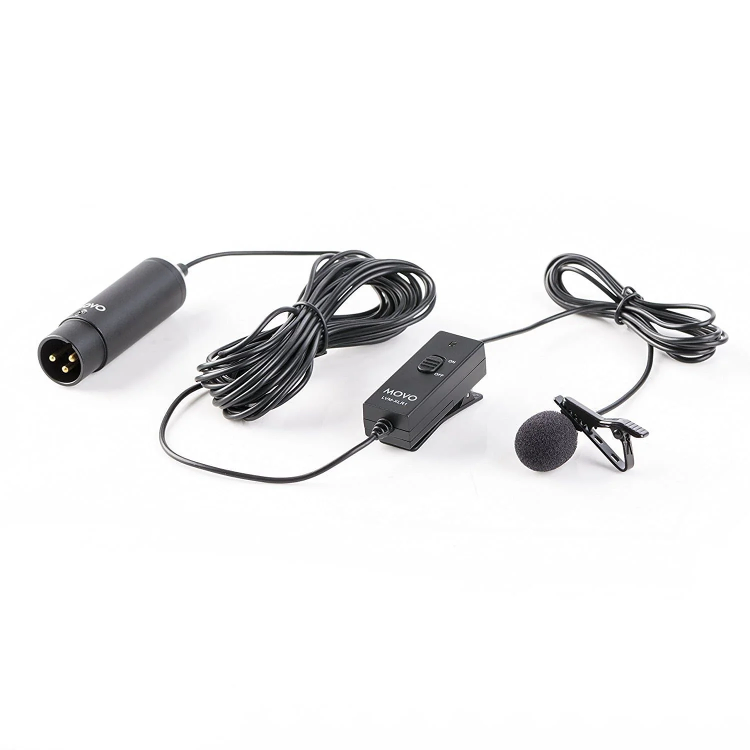 LVM-XLR1 | Battery-Powered XLR Omnidirectional Lav Microphone | Movo