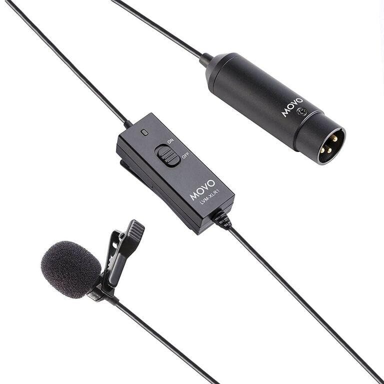 LVM-XLR1 | Battery-Powered XLR Omnidirectional Lav Microphone | Movo - Image 3