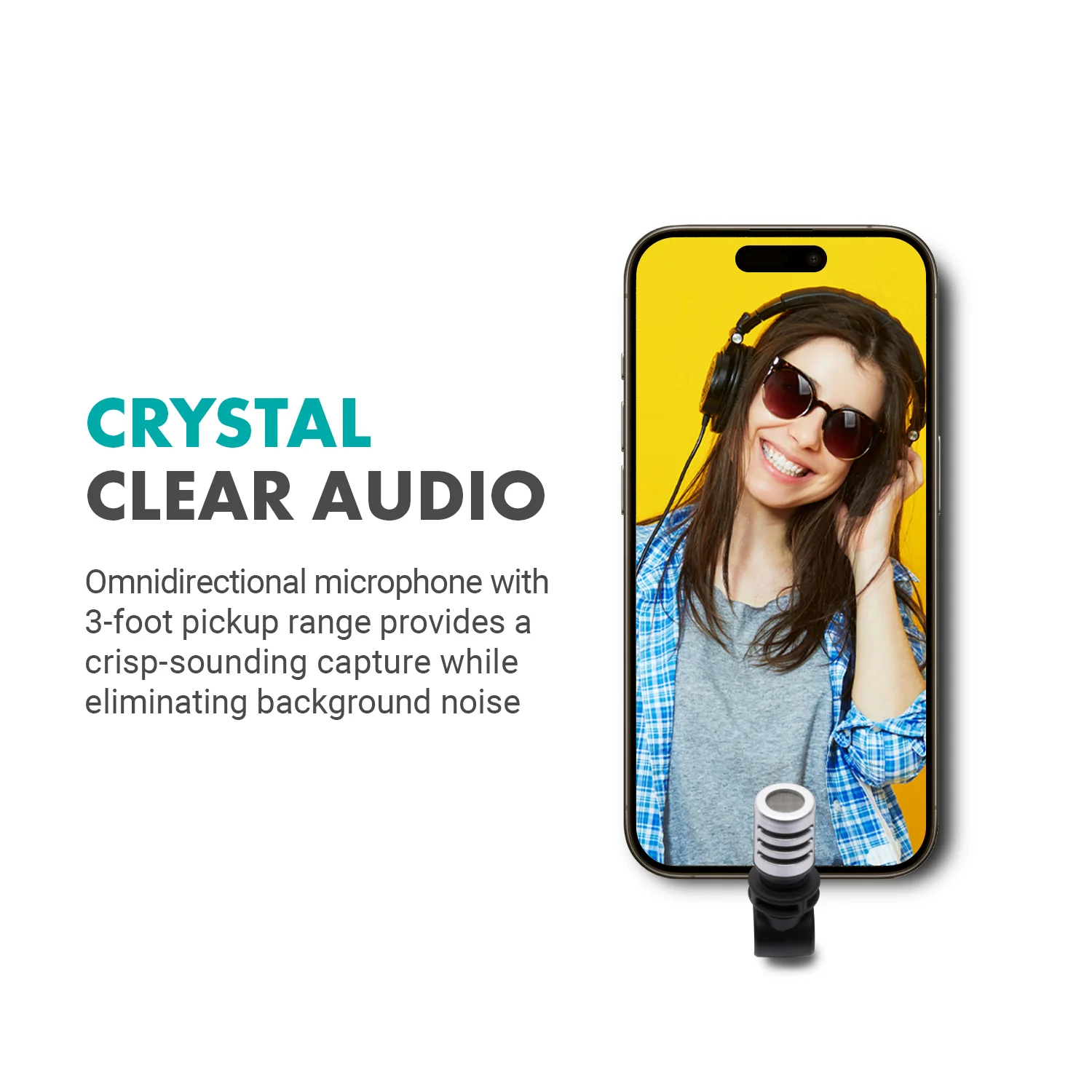 MA5C-IP | Mini Microphone for iPhone 15 | Movo - Image 3