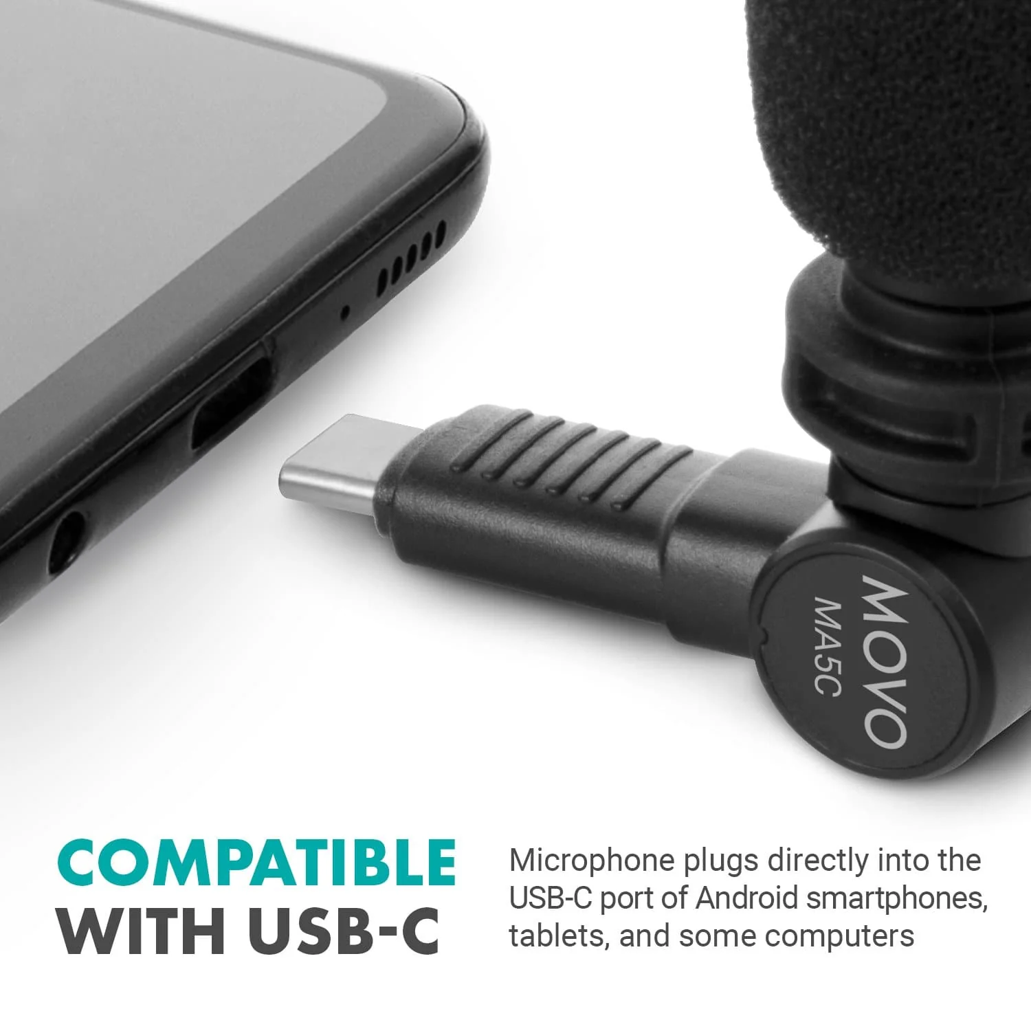 MA5C | USB-C Mini Microphone for Smartphones + Tablets | Movo - Image 5