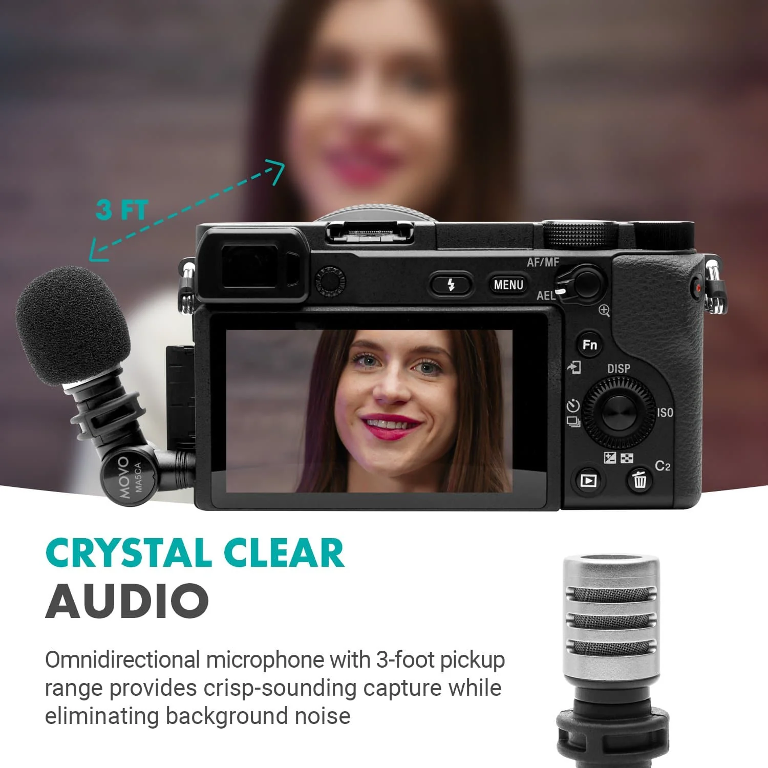 MA5CA | Mini Shotgun Omnidirectional Mic | Movo - Image 3