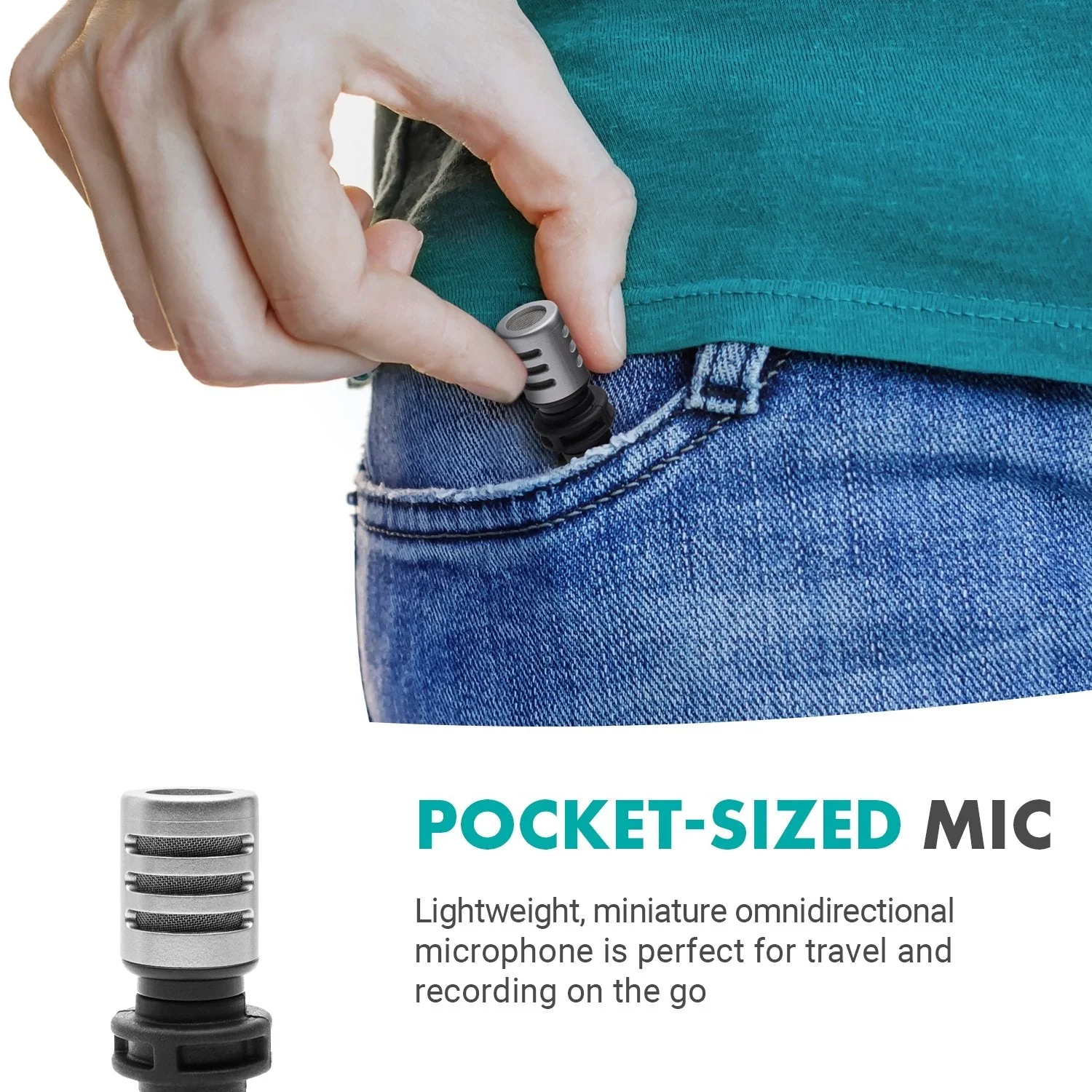 MA5U | Mini Omnidirectional Microphone for Laptop | Movo - Image 2