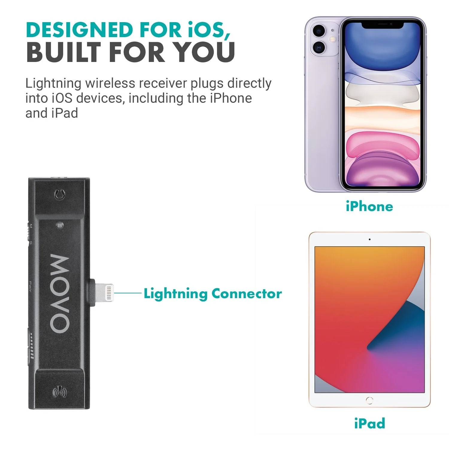iVlogW2L | Lightning Smartphone Video Kit | Movo - Image 7