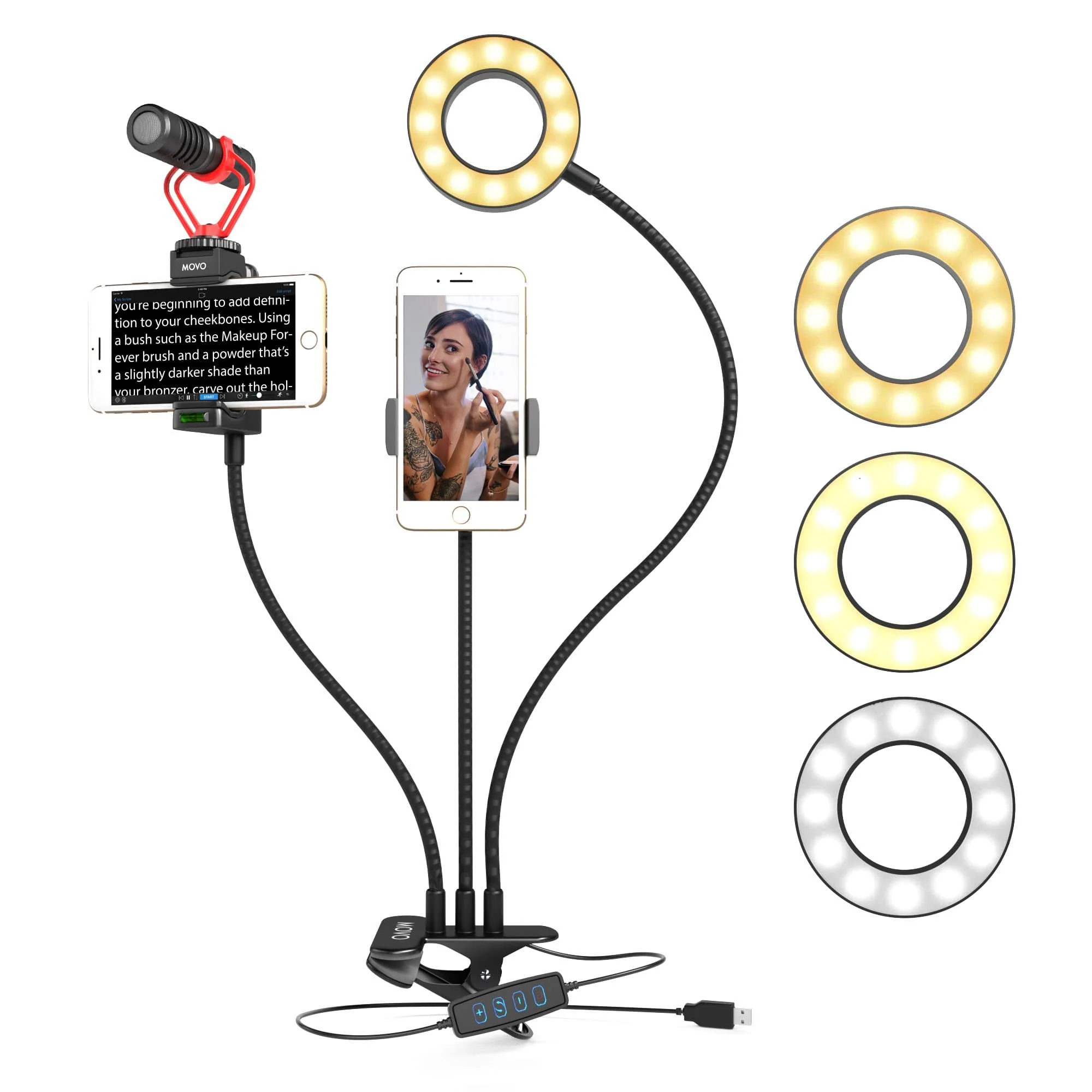 VGC-3 | Selfie Ring Light Kit | Movo - Image 3