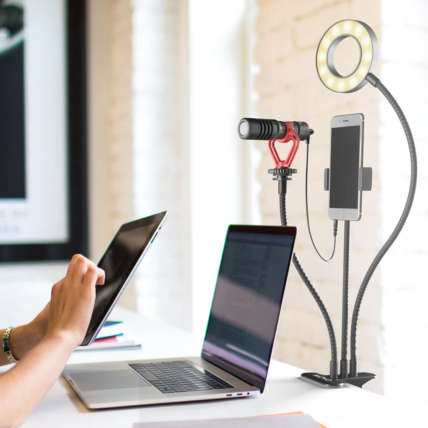 VGC-3 | Selfie Ring Light Kit | Movo - Image 8
