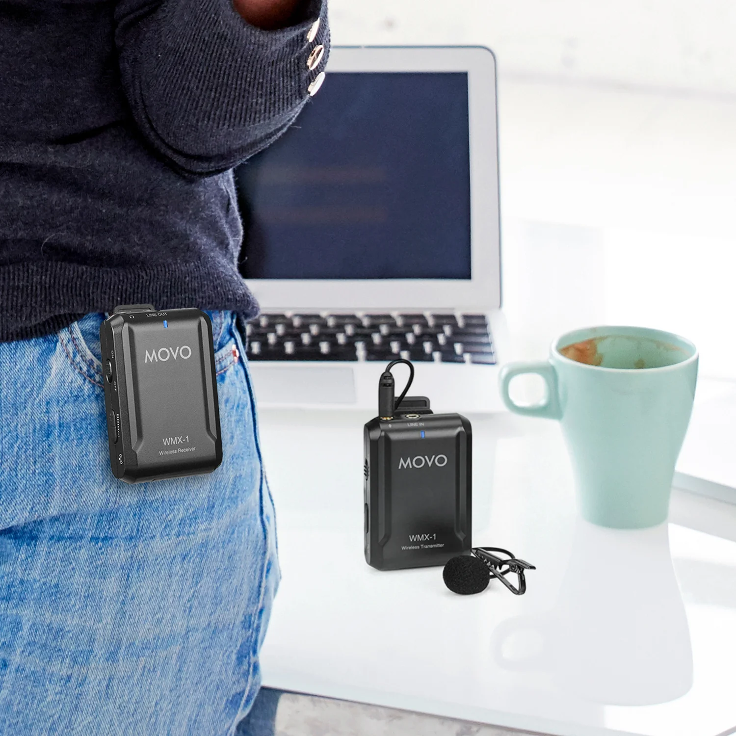 WMX-1 | Wireless Microphone | Lavalier Microphone System | Movo - Image 9