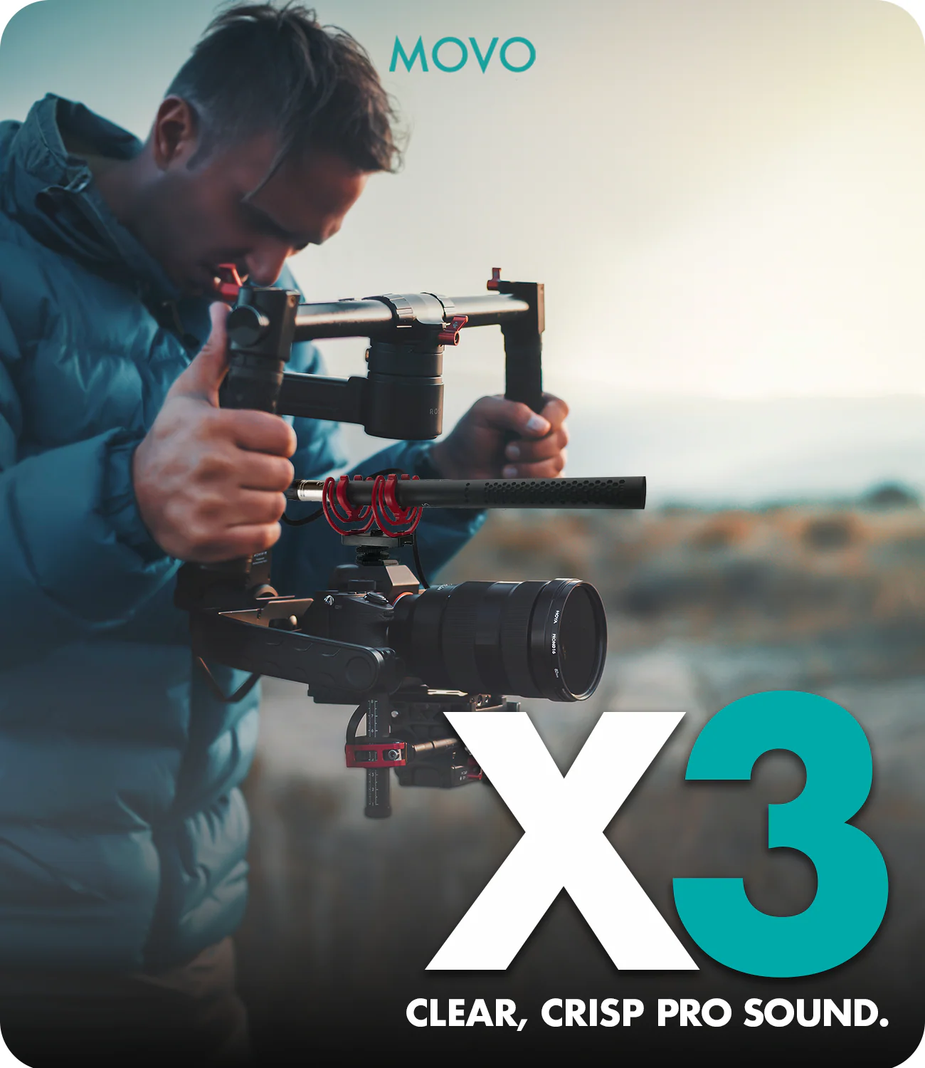 X3-II | Supercardioid Condenser Shotgun Mic for DSLR | Movo - Image 3
