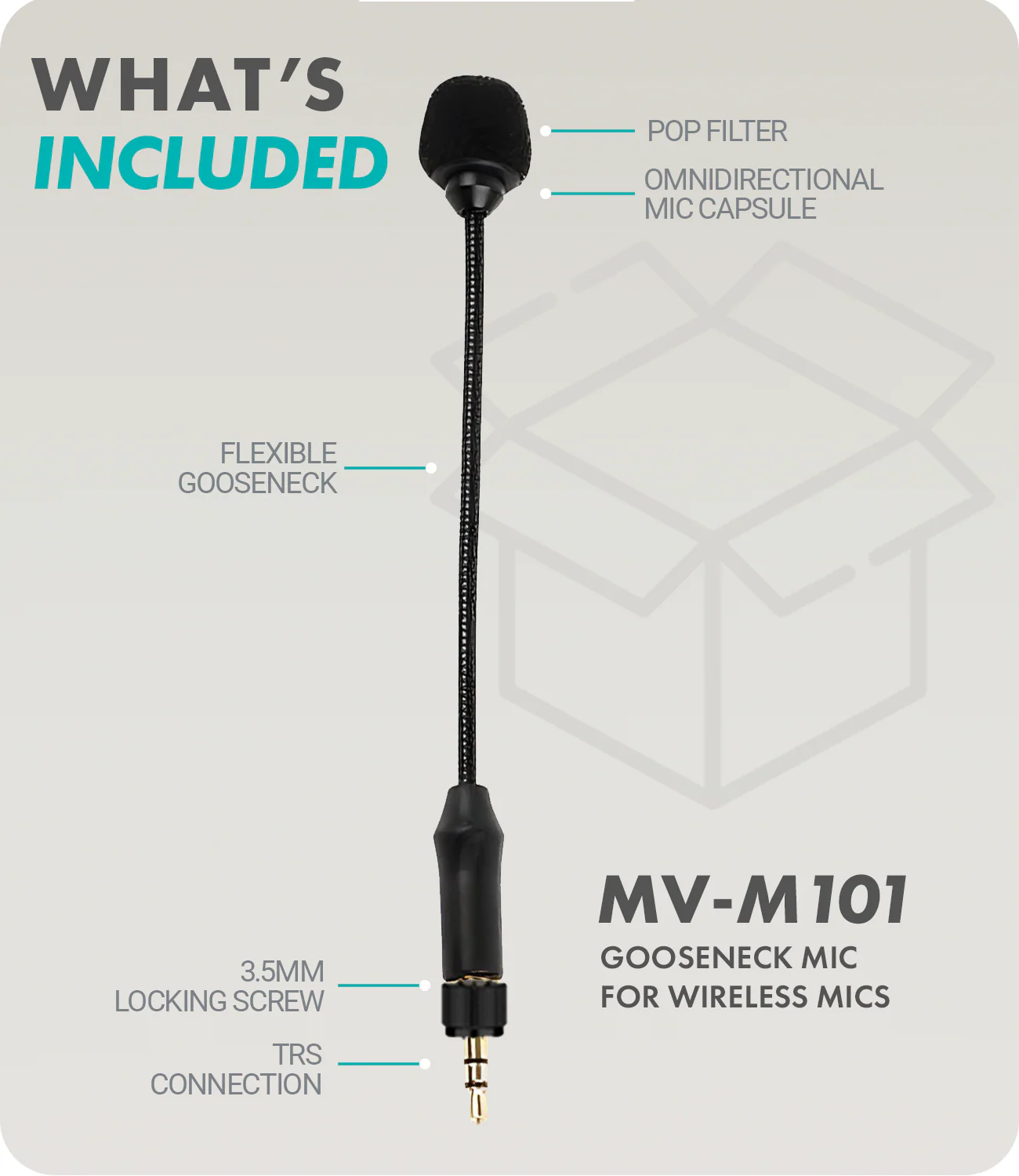 Movo MV-M101 | Gooseneck Mic for DJI Mic and Rode Wireless Go - Image 5