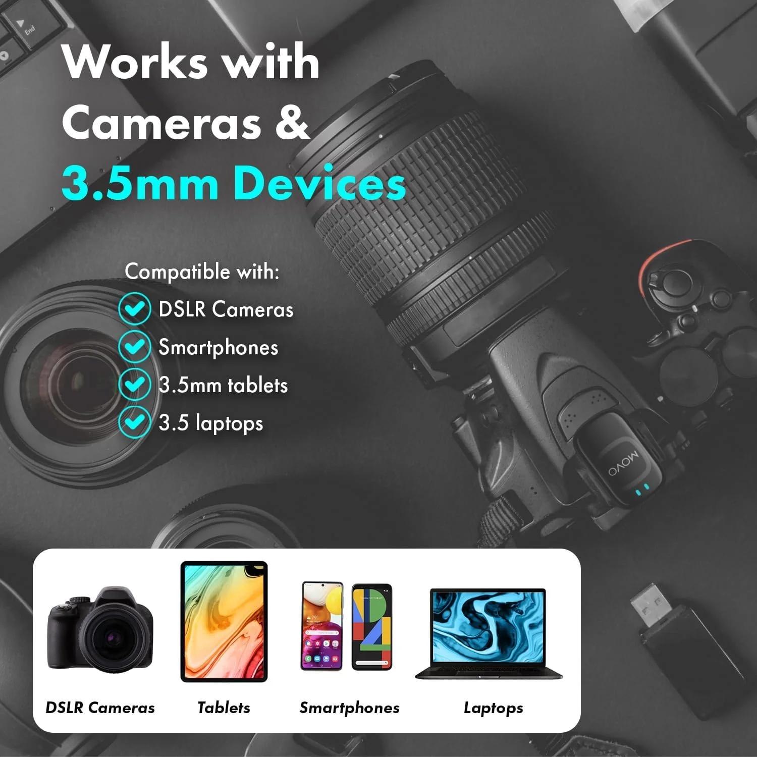 NanoMic | Compact Wireless Microphone | Movo - Image 13