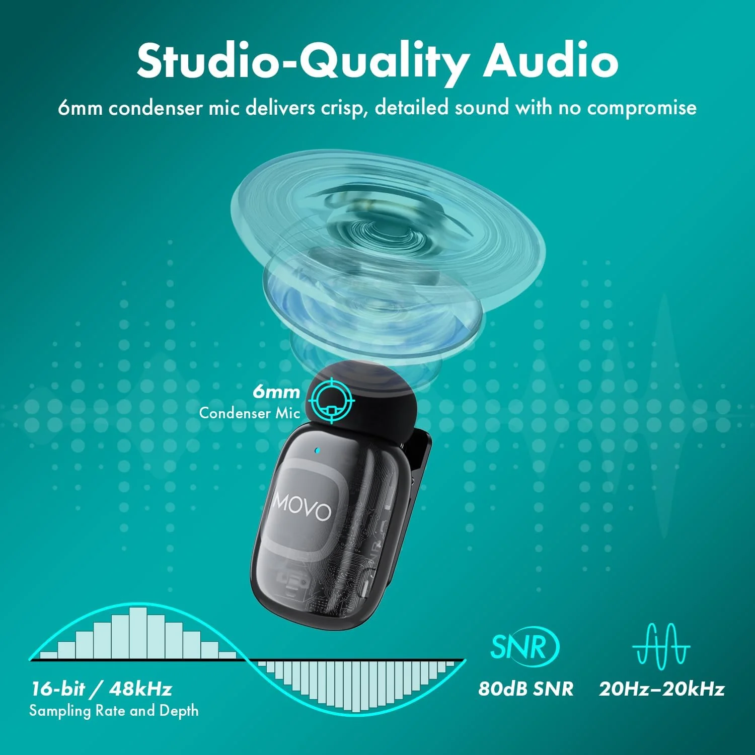 NanoMic | Compact Wireless Microphone | Movo - Image 15