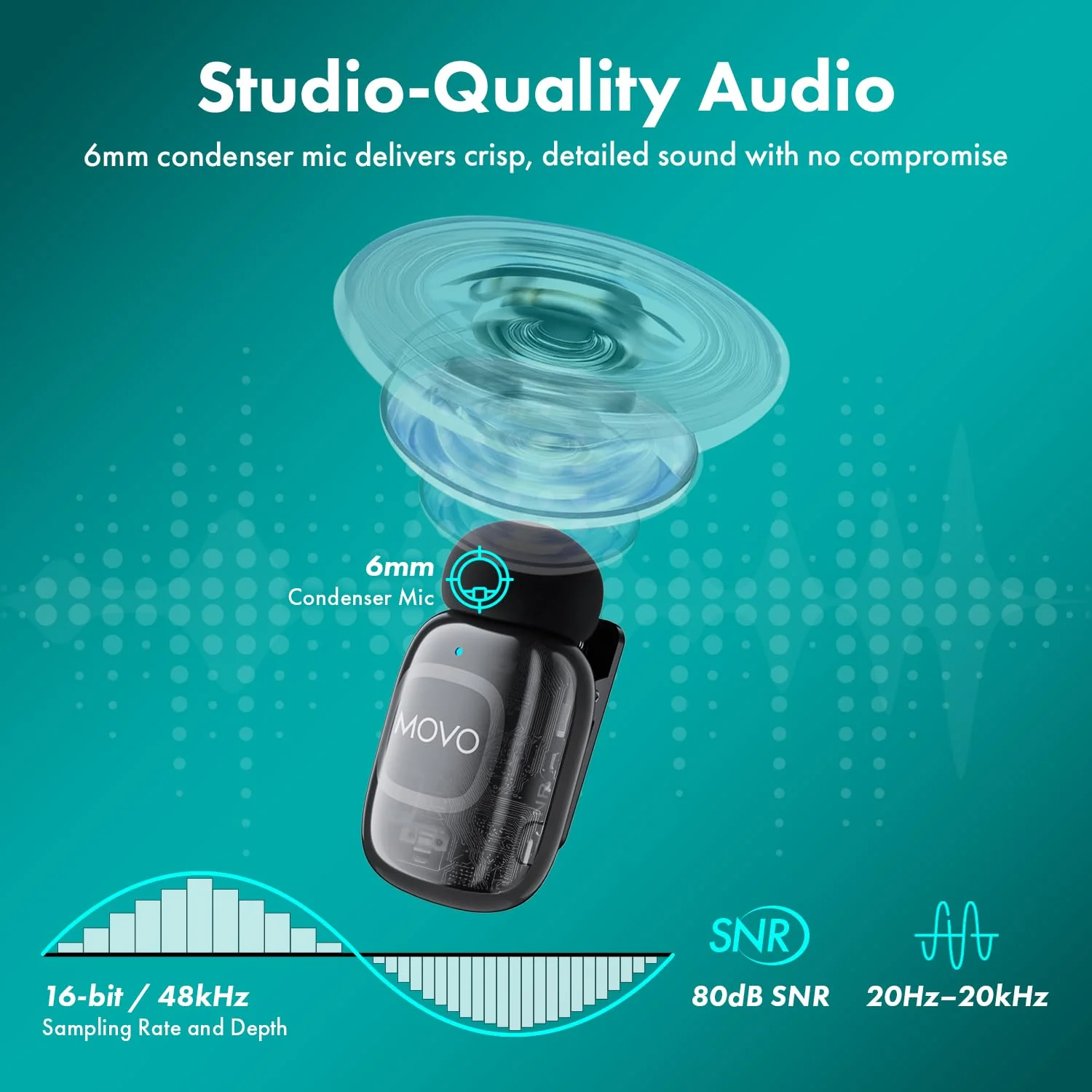 NanoMic+WMX-HM2 | Wireless Mic Series with Handle | Movo - Image 15