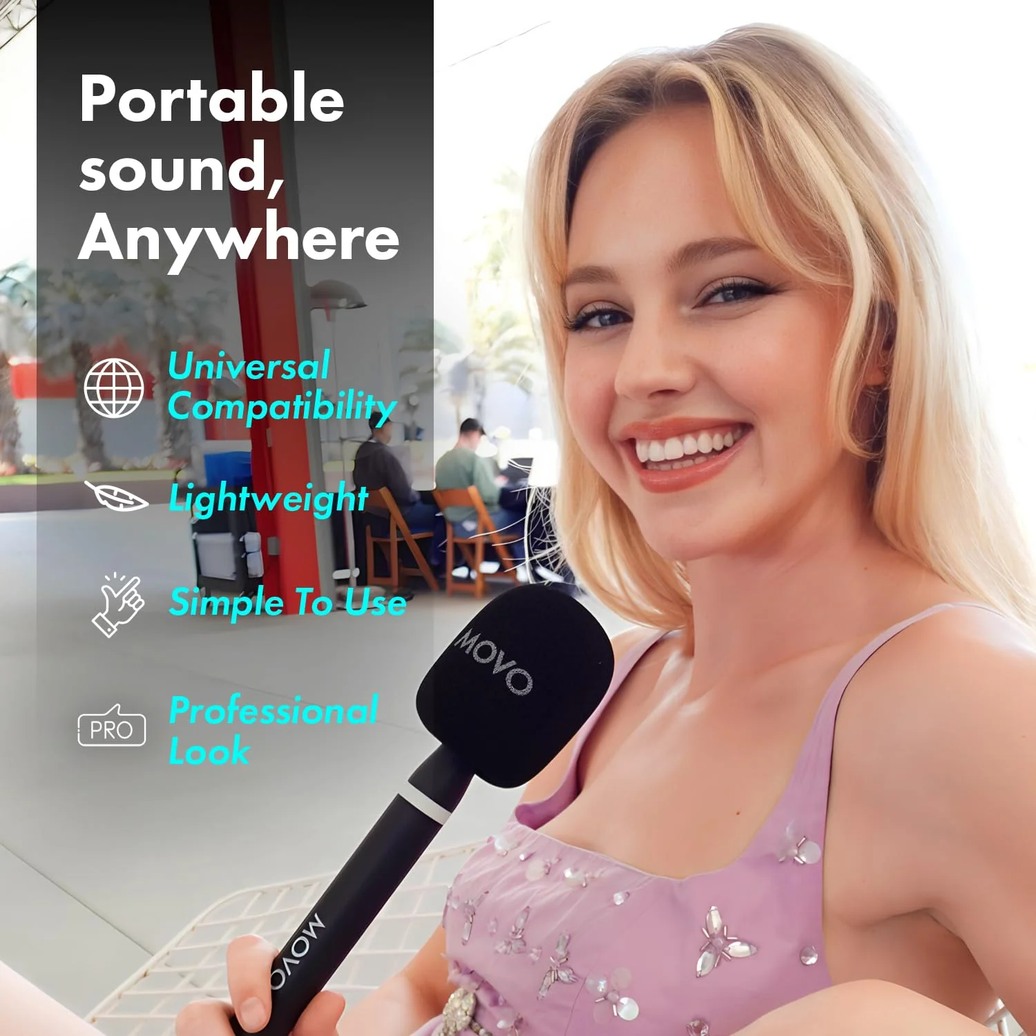 NanoMic+WMX-HM2 | Wireless Mic Series with Handle | Movo - Image 16