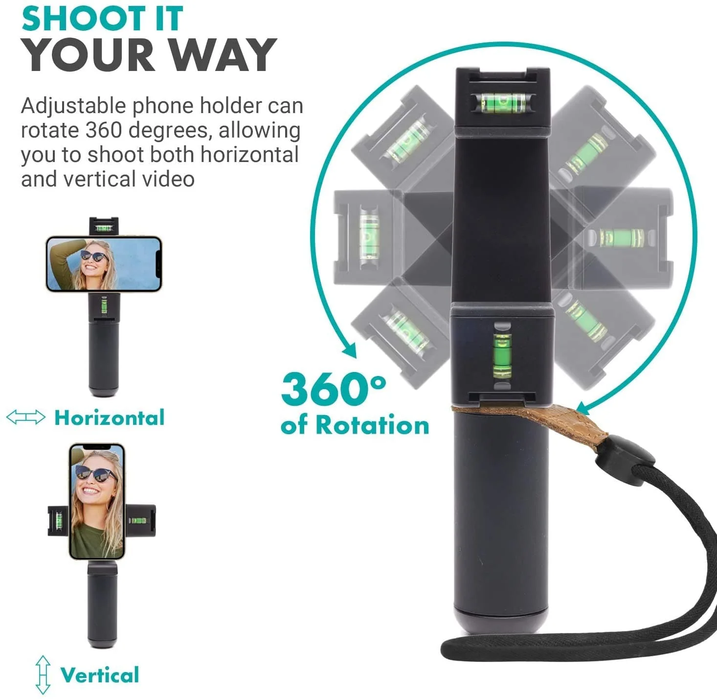 P-3 | Rotating Smartphone Tripod Mount | Movo - Image 5