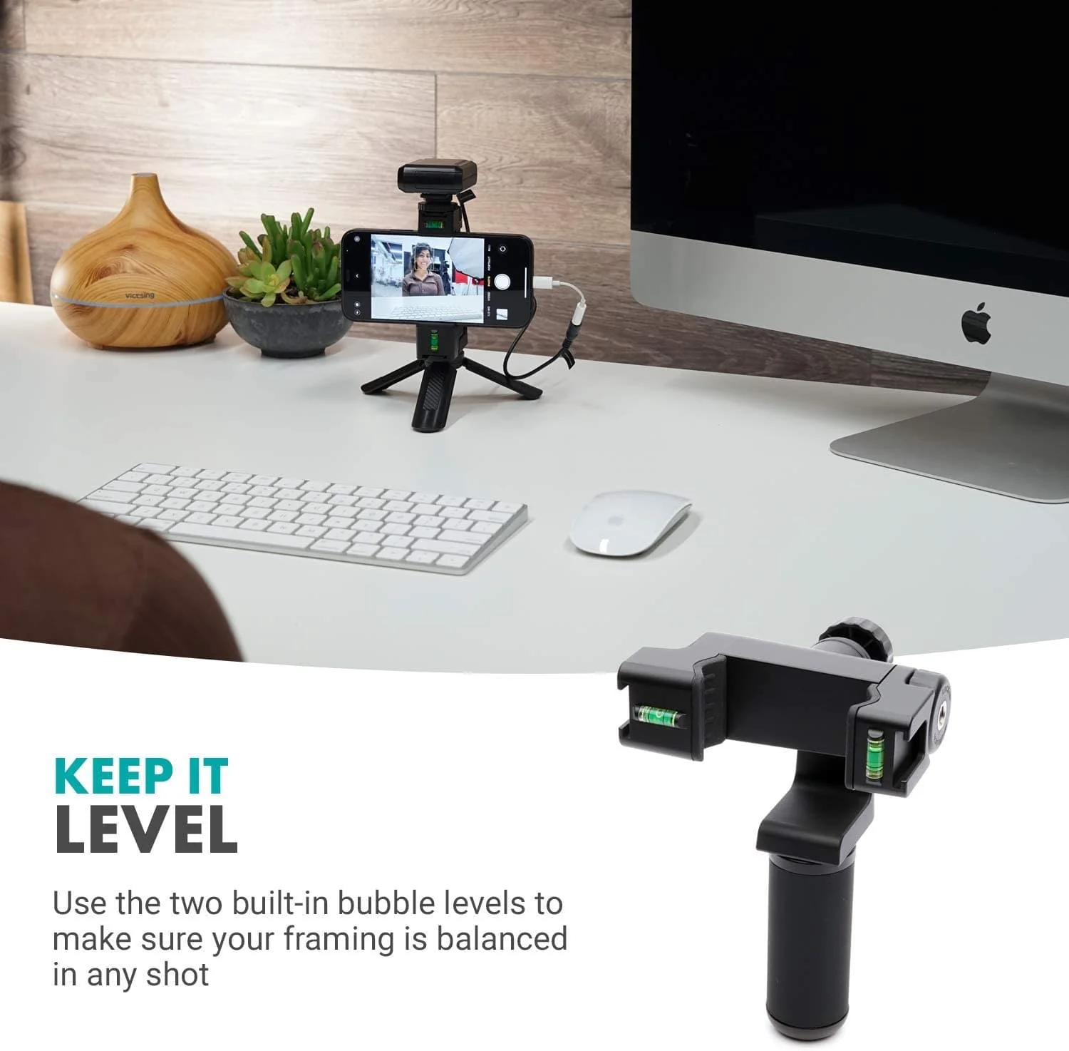 P-3 | Rotating Smartphone Tripod Mount | Movo - Image 6