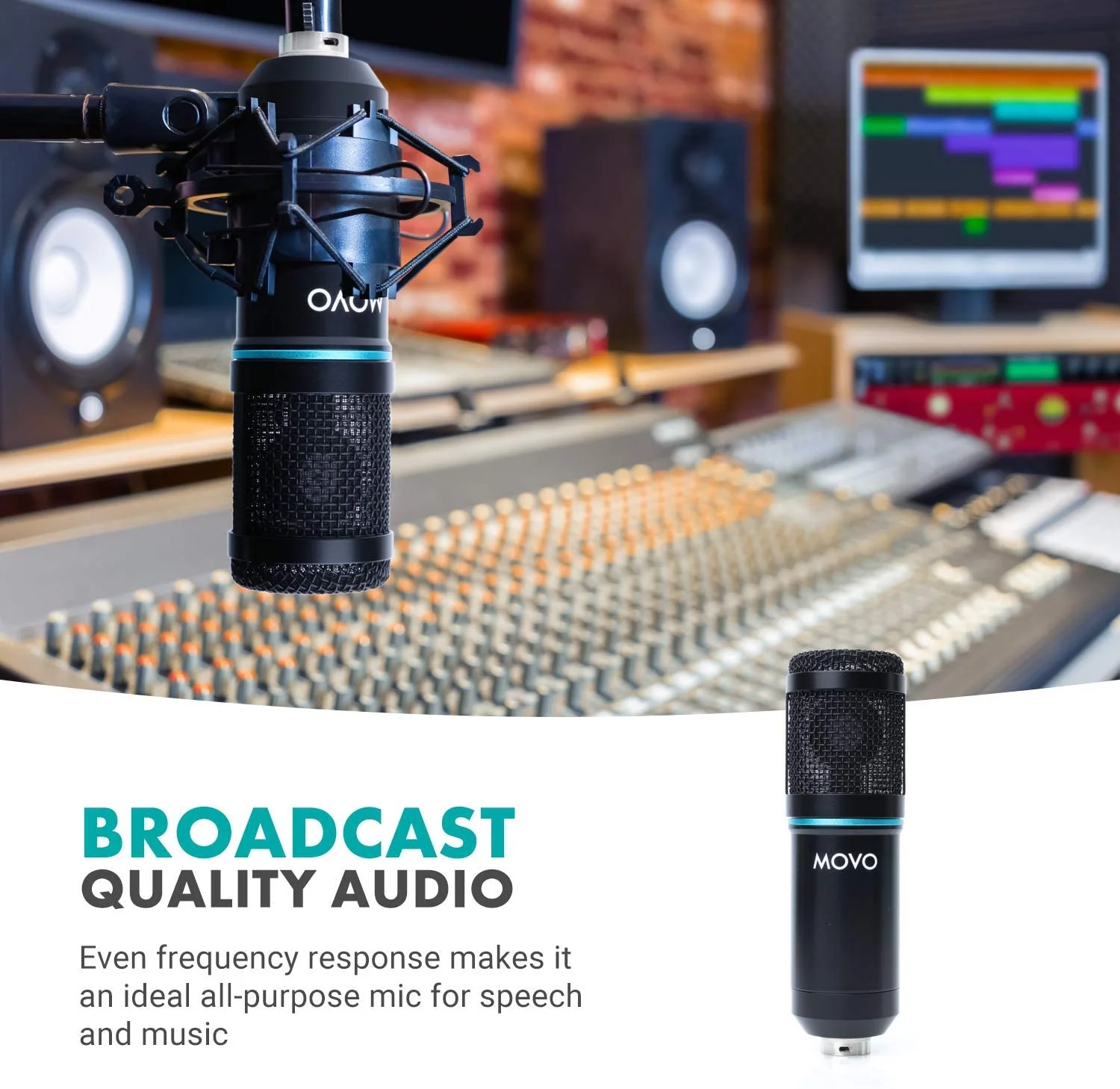PC-M6 | Podcasting XLR Microphone With Pop Filter | Movo - Image 5