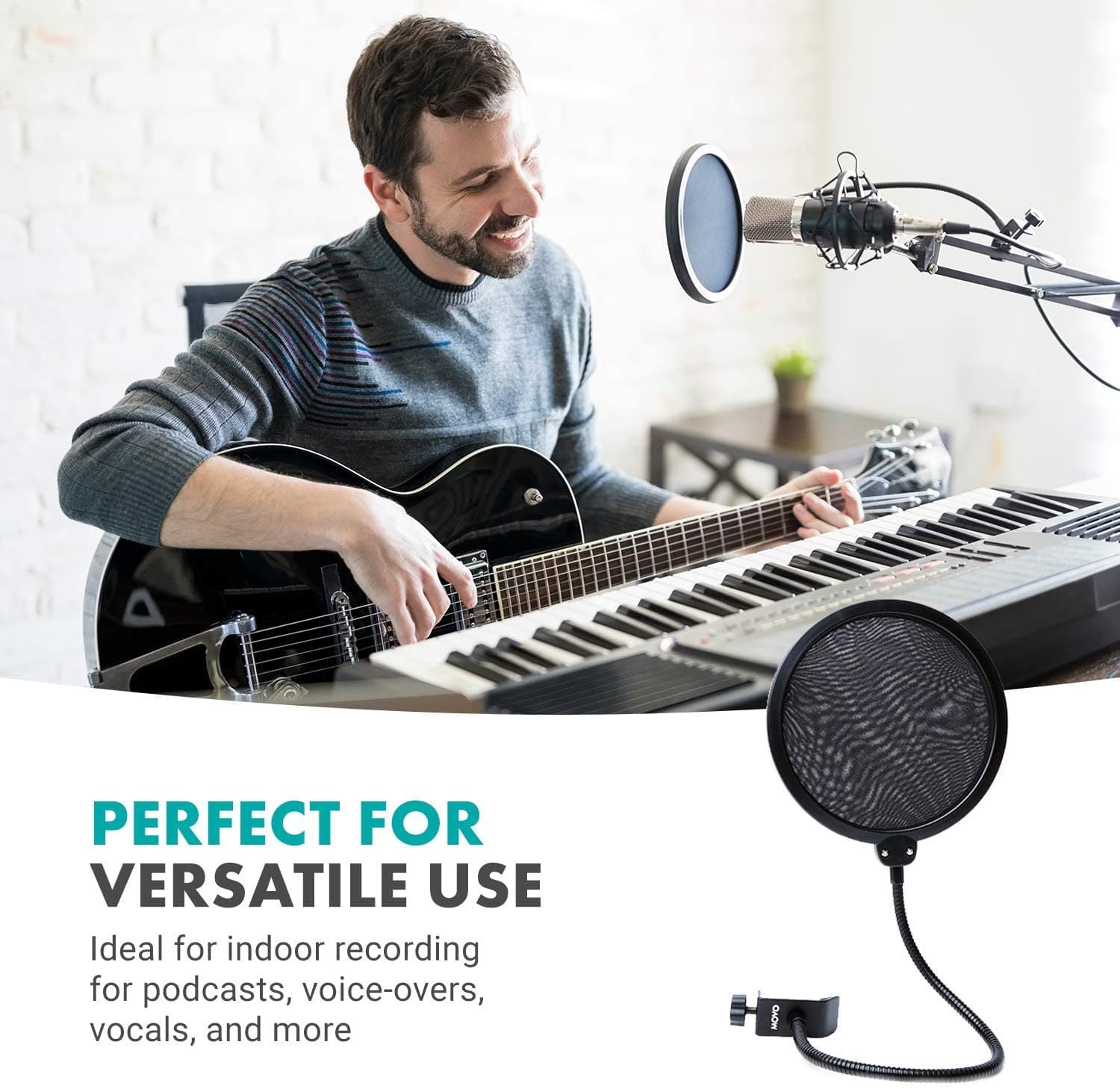 PF-6 | Gooseneck Microphone Pop Filter | Movo - Image 5