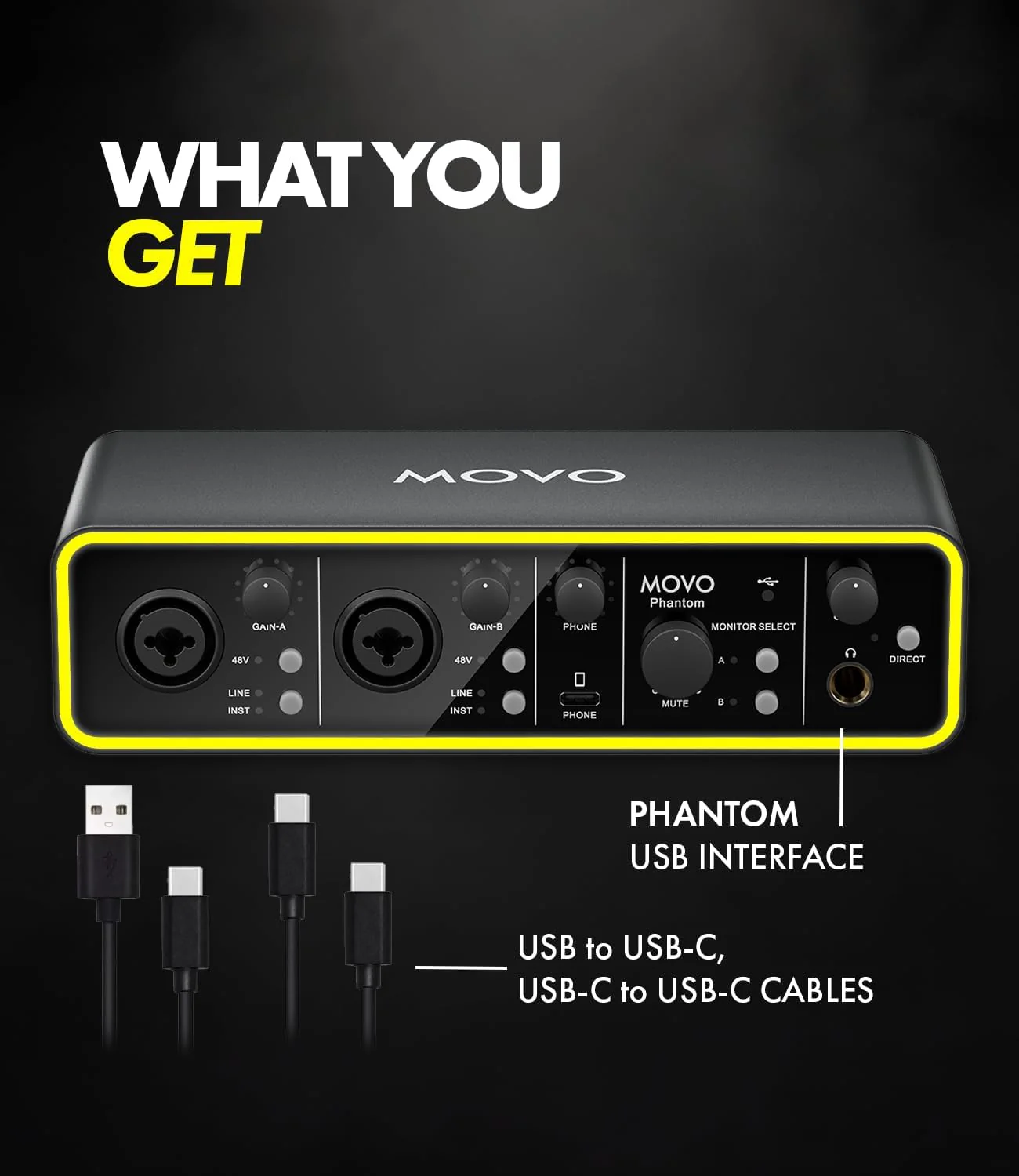 PHANTOM | Dual-Channel USB Audio Interface | Movo - Image 3