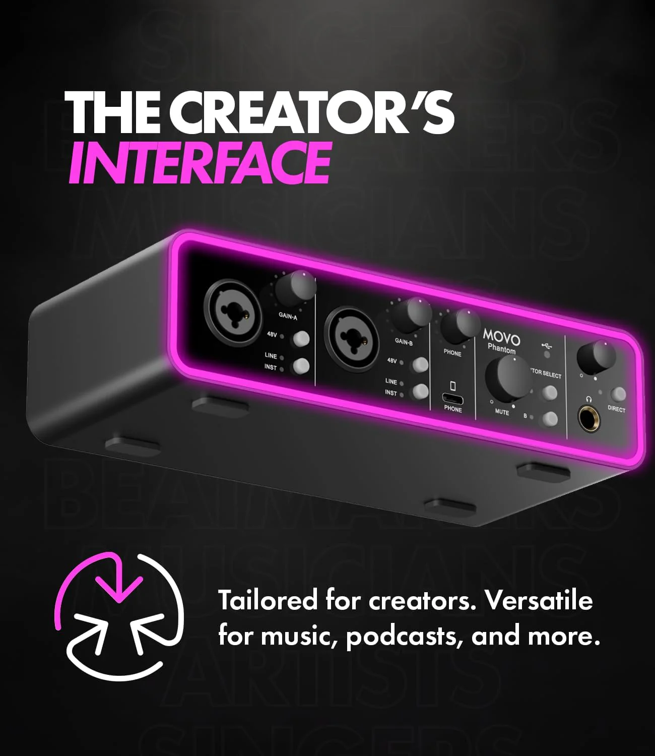 PHANTOM | Dual-Channel USB Audio Interface | Movo - Image 5