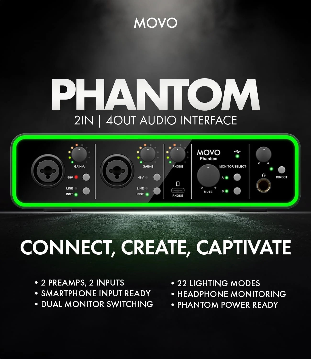 PHANTOM | Dual-Channel USB Audio Interface | Movo - Image 7