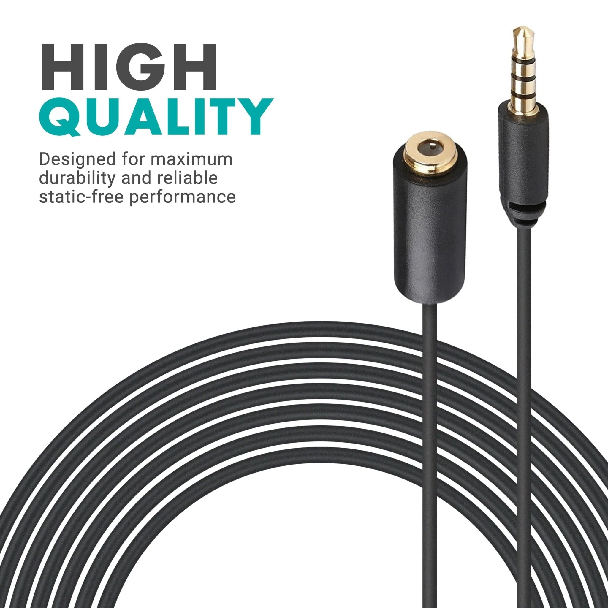 PM10EC6 | TRRS Male to Female Extension Cord | Movo - Image 4