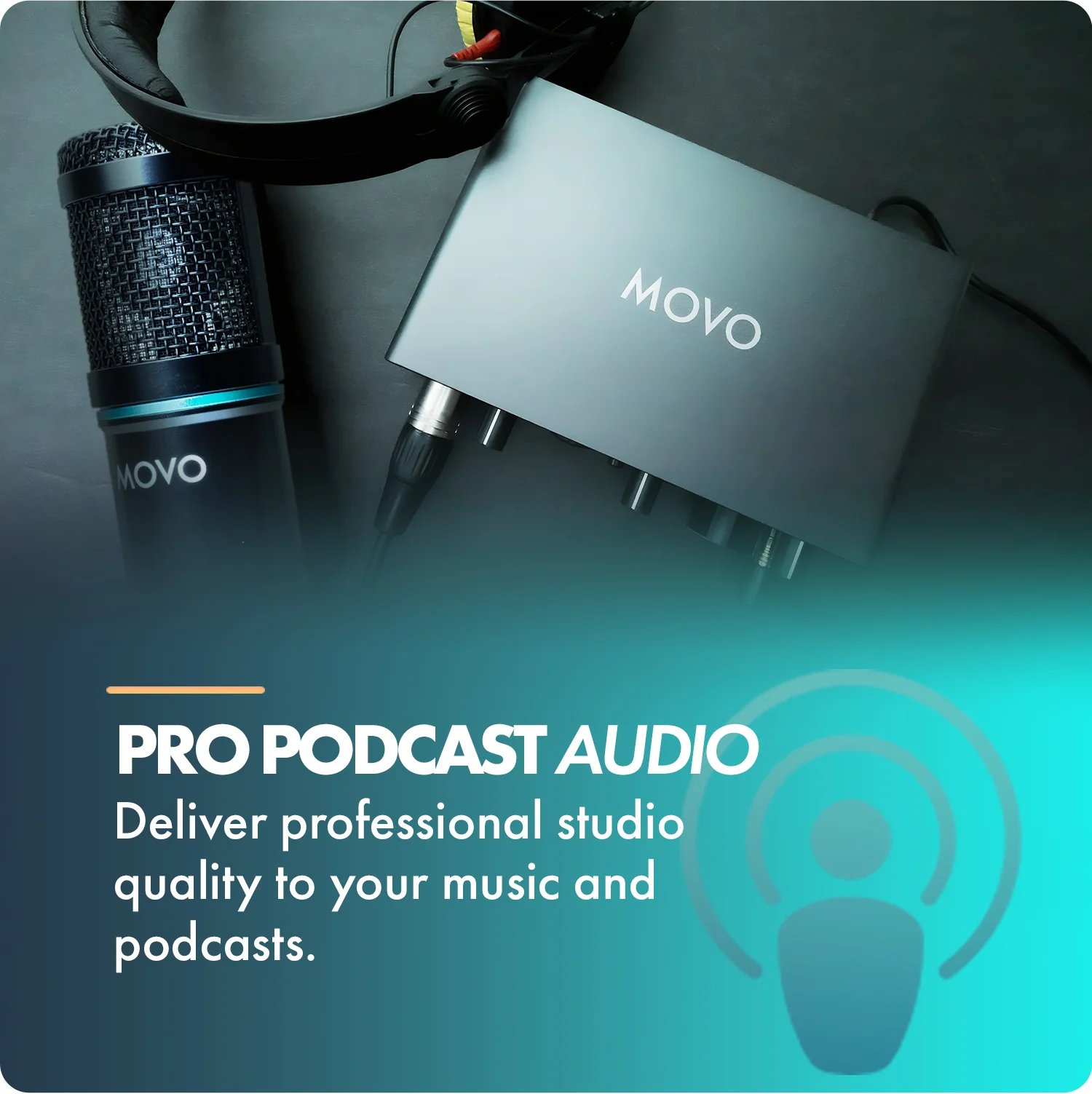 PodPak2A | Professional 2-Pack Universal Cardioid Condenser Microphone Kit | Movo - Image 5