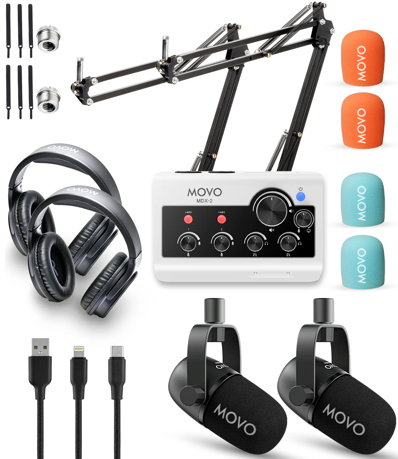 Movo Portable Podcast Equipment Bundle for iPhone/Android Phones - Image 10