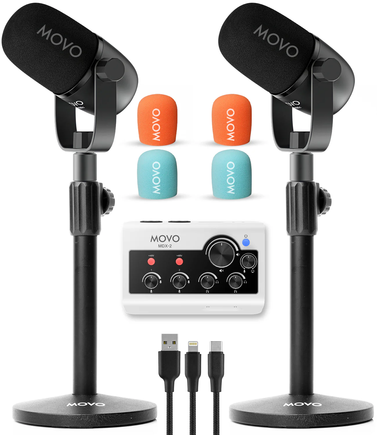 Movo Portable Podcast Equipment Bundle for iPhone/Android Phones - Image 18