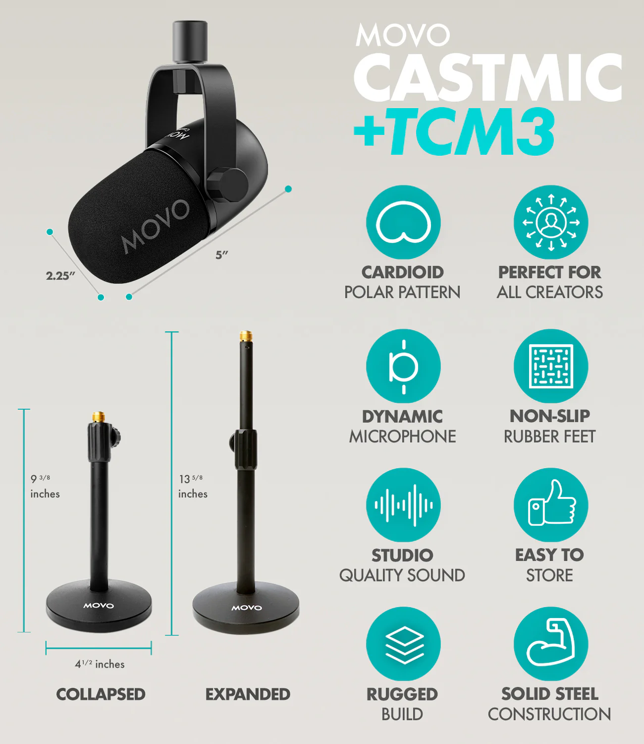Movo Portable Podcast Equipment Bundle for iPhone/Android Phones - Image 22