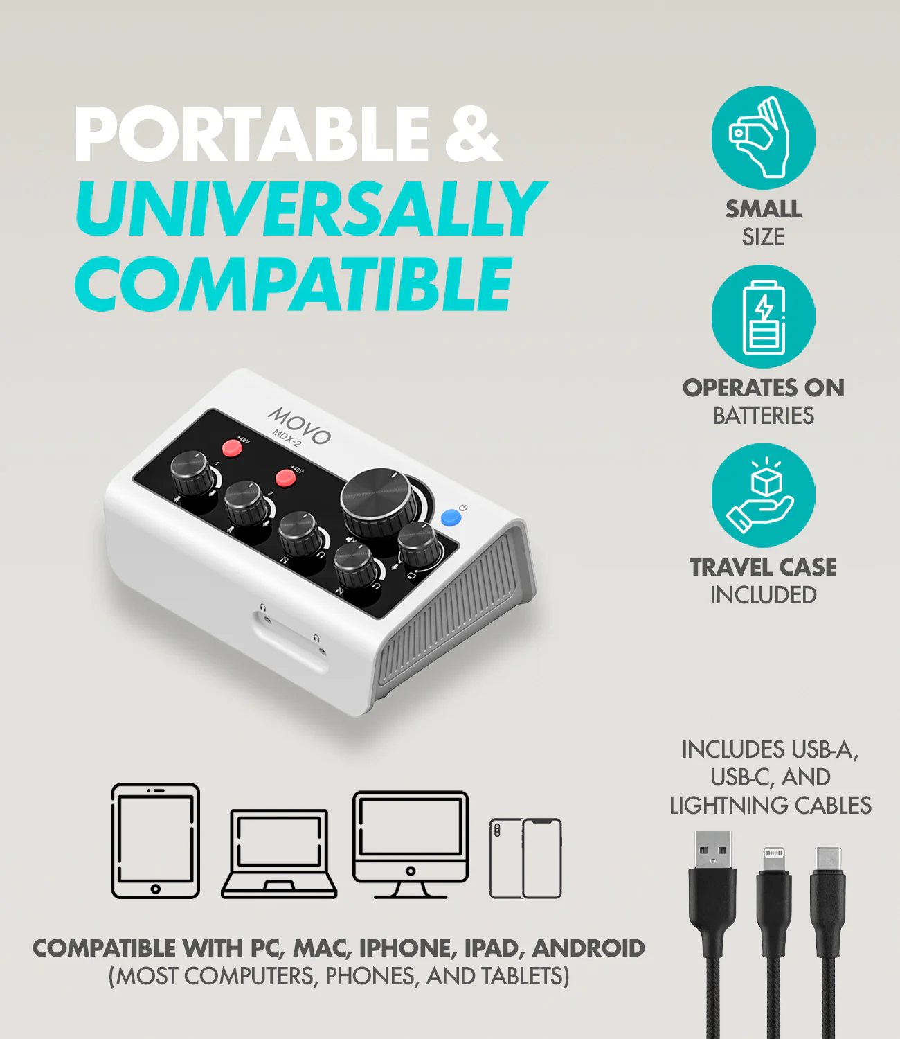 Movo Portable Podcast Equipment Bundle for iPhone/Android Phones - Image 28
