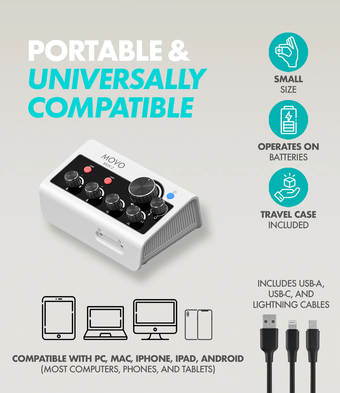 Movo Portable Podcast Equipment Bundle for iPhone/Android Phones - Image 4