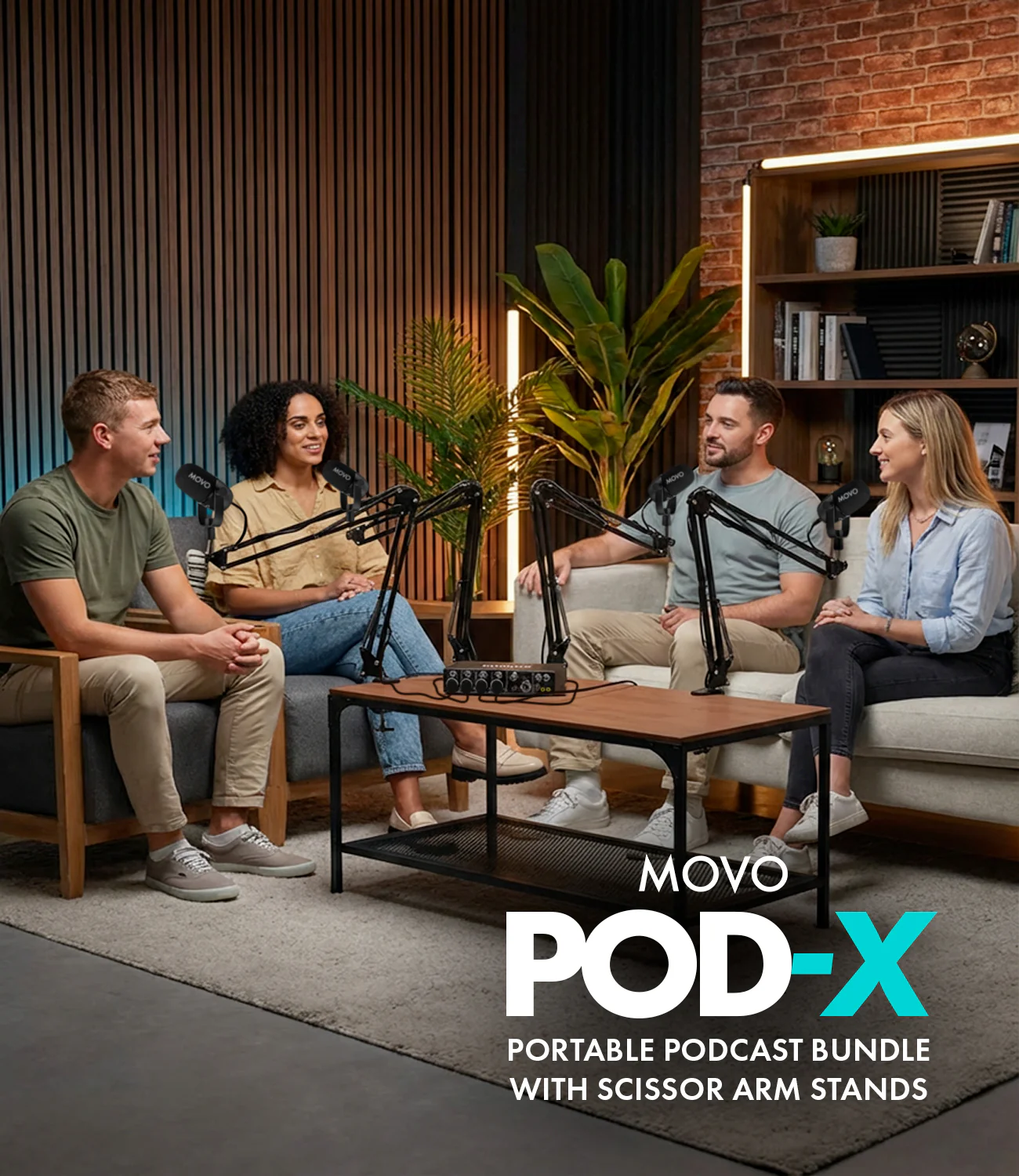 PodX | Four Person Podcasting Bundle | Movo - Image 10