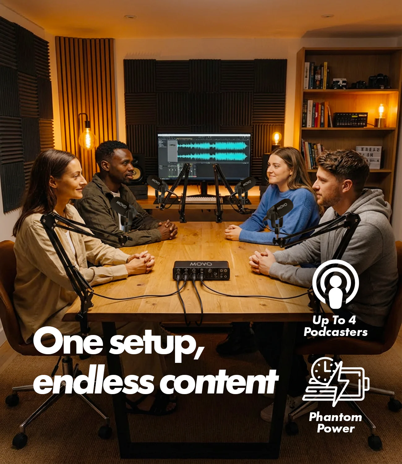PodX | Four Person Podcasting Bundle | Movo - Image 12