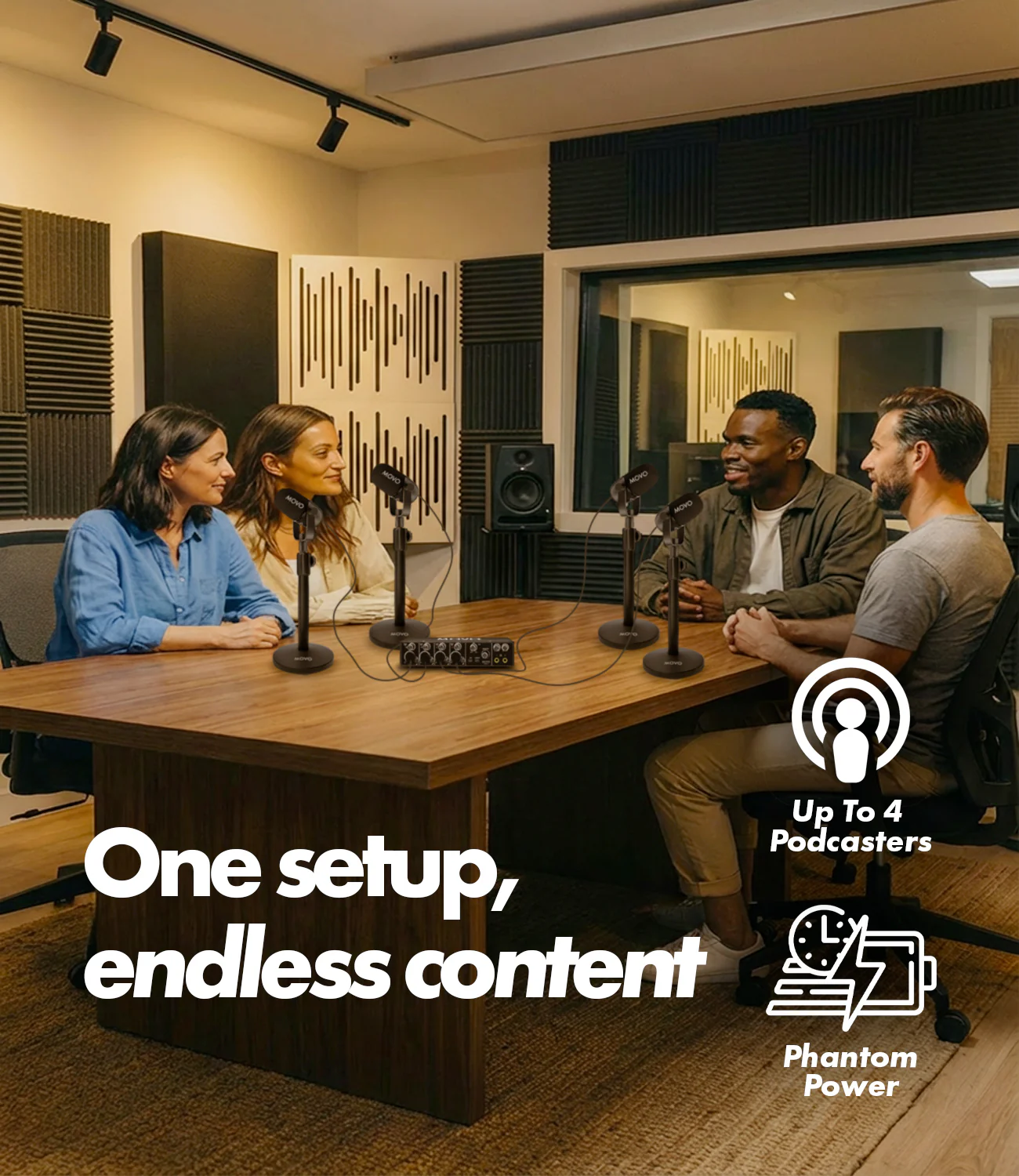 PodX | Four Person Podcasting Bundle | Movo - Image 4