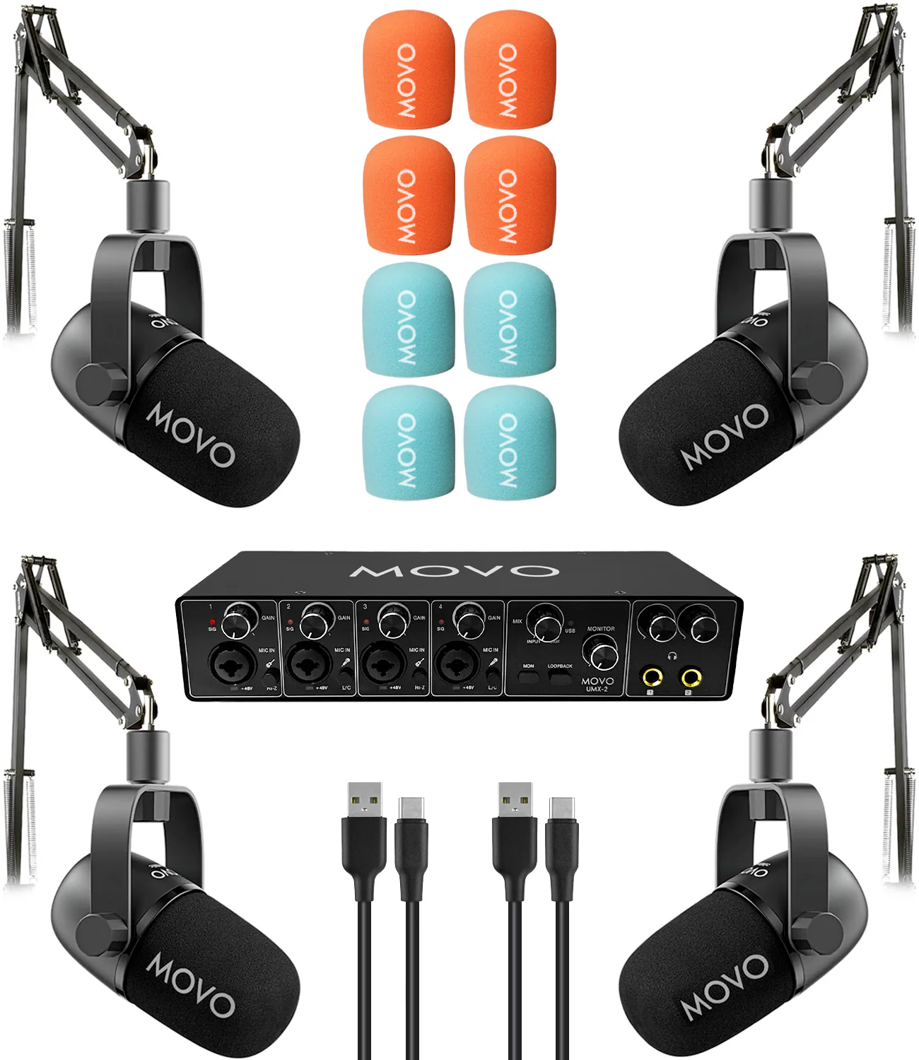 PodX | Four Person Podcasting Bundle | Movo - Image 9