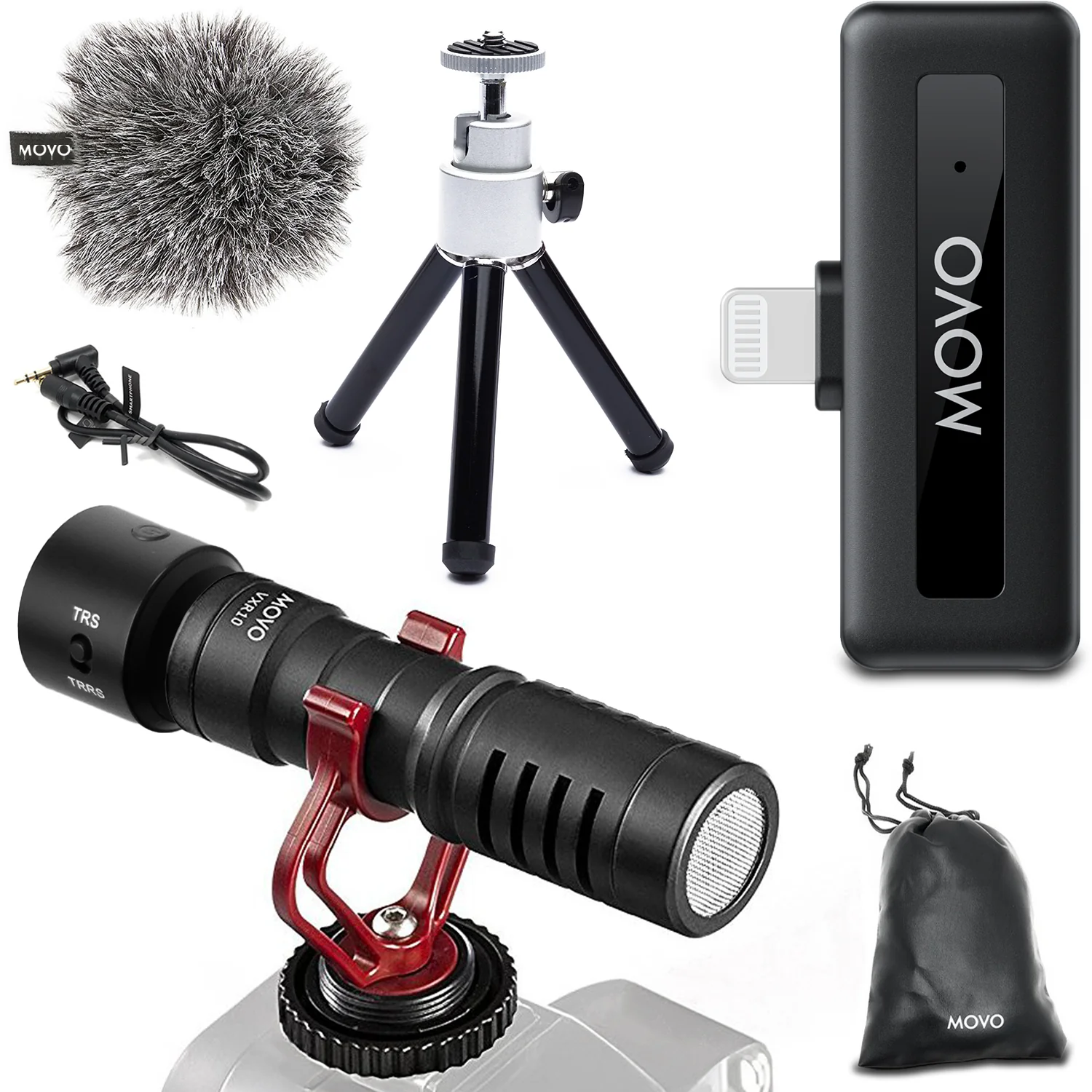 Shotgun Mic with Wireless Adapter and Tripod | Movo - Image 8