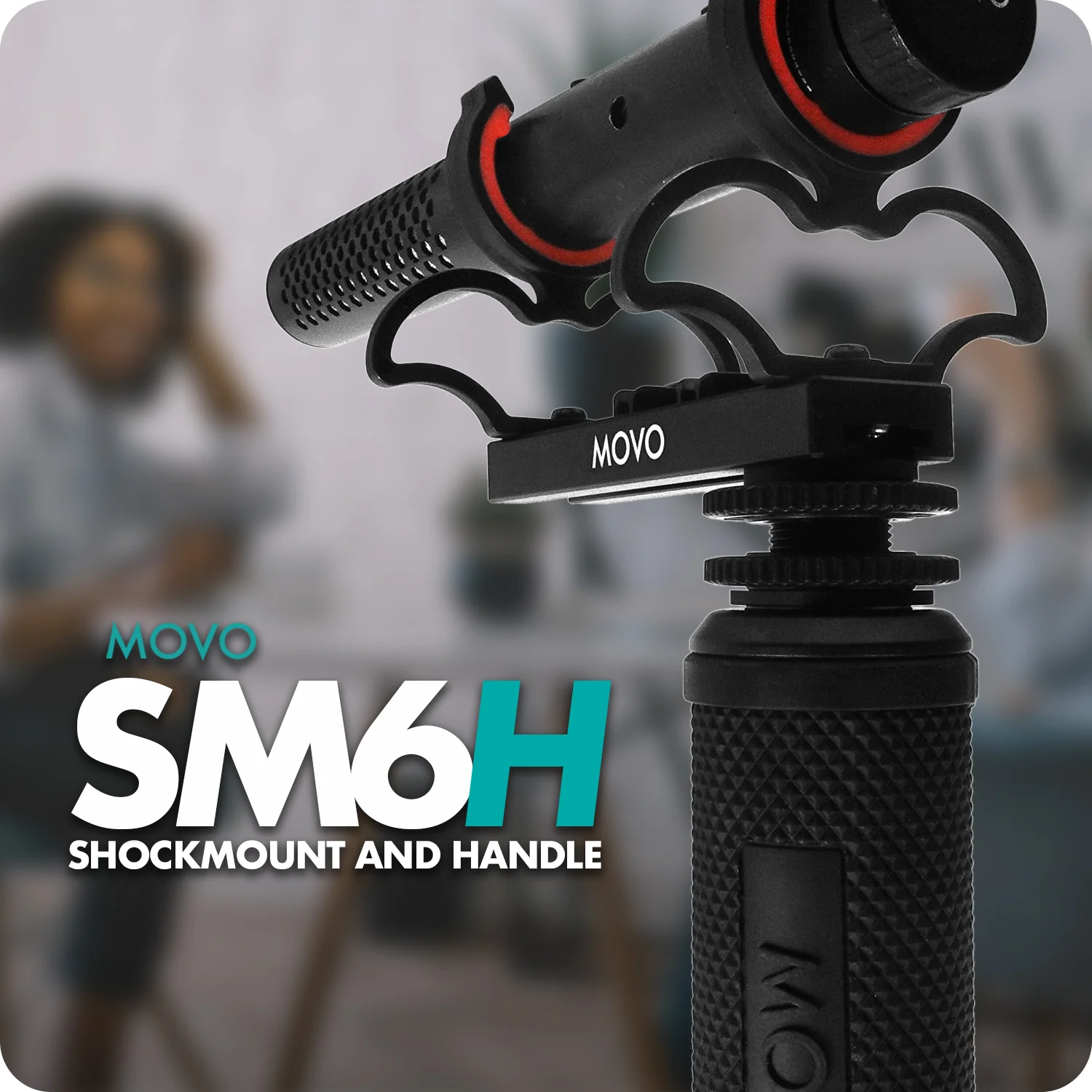 SM6H | Dual Rycote Shockmount + Handle Grip | Movo - Image 3