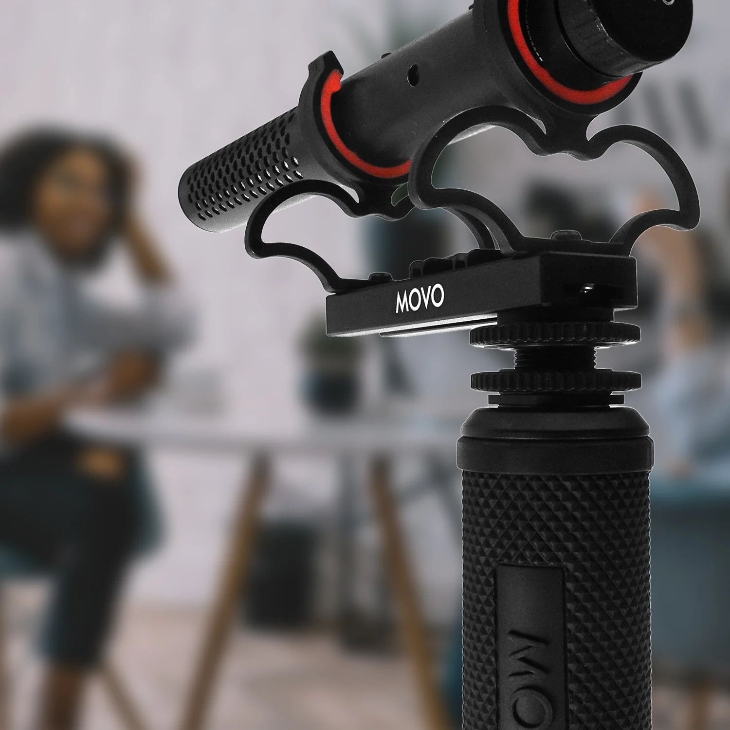SM6H | Dual Rycote Shockmount + Handle Grip | Movo - Image 7