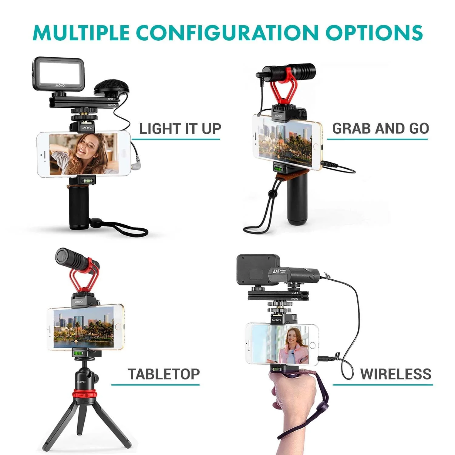 Phonevideo KIT8 | XL Smartphone Video Production Kit | Movo - Image 2