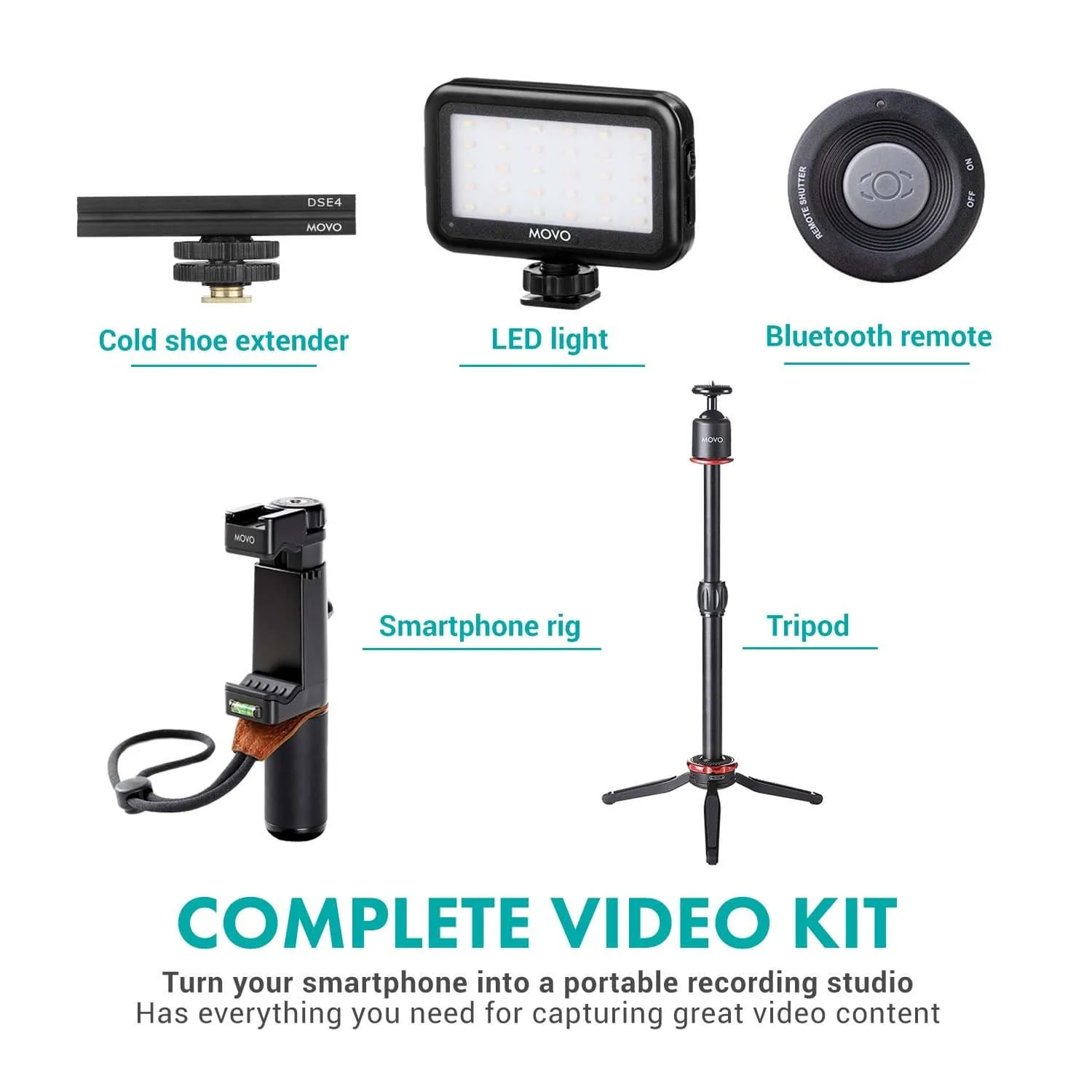 Phonevideo KIT8 | XL Smartphone Video Production Kit | Movo - Image 5