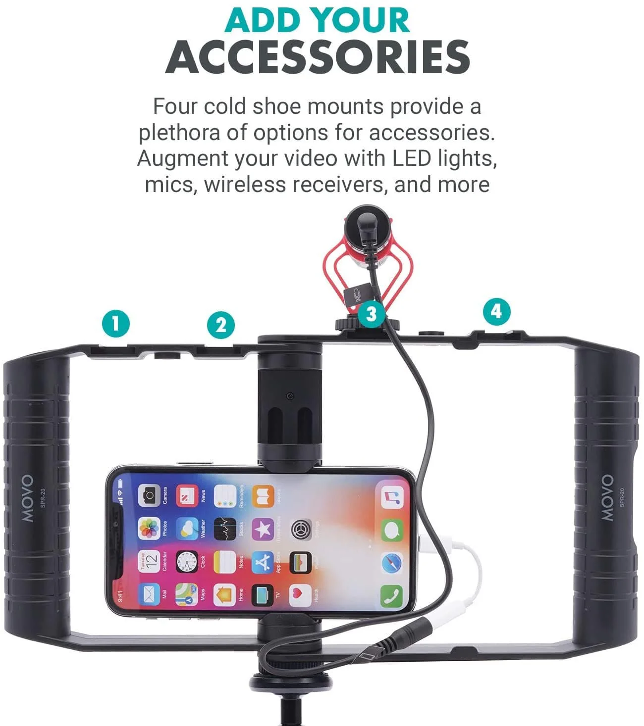 SPR-20 | Foldable Smartphone Video Rig Cage | Movo - Image 4