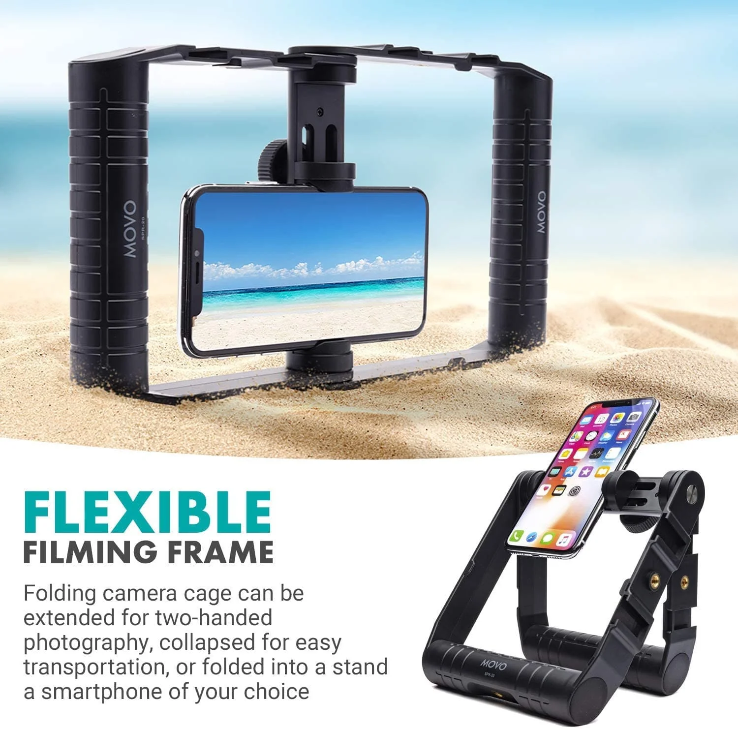 SPR-20 | Foldable Smartphone Video Rig Cage | Movo - Image 5