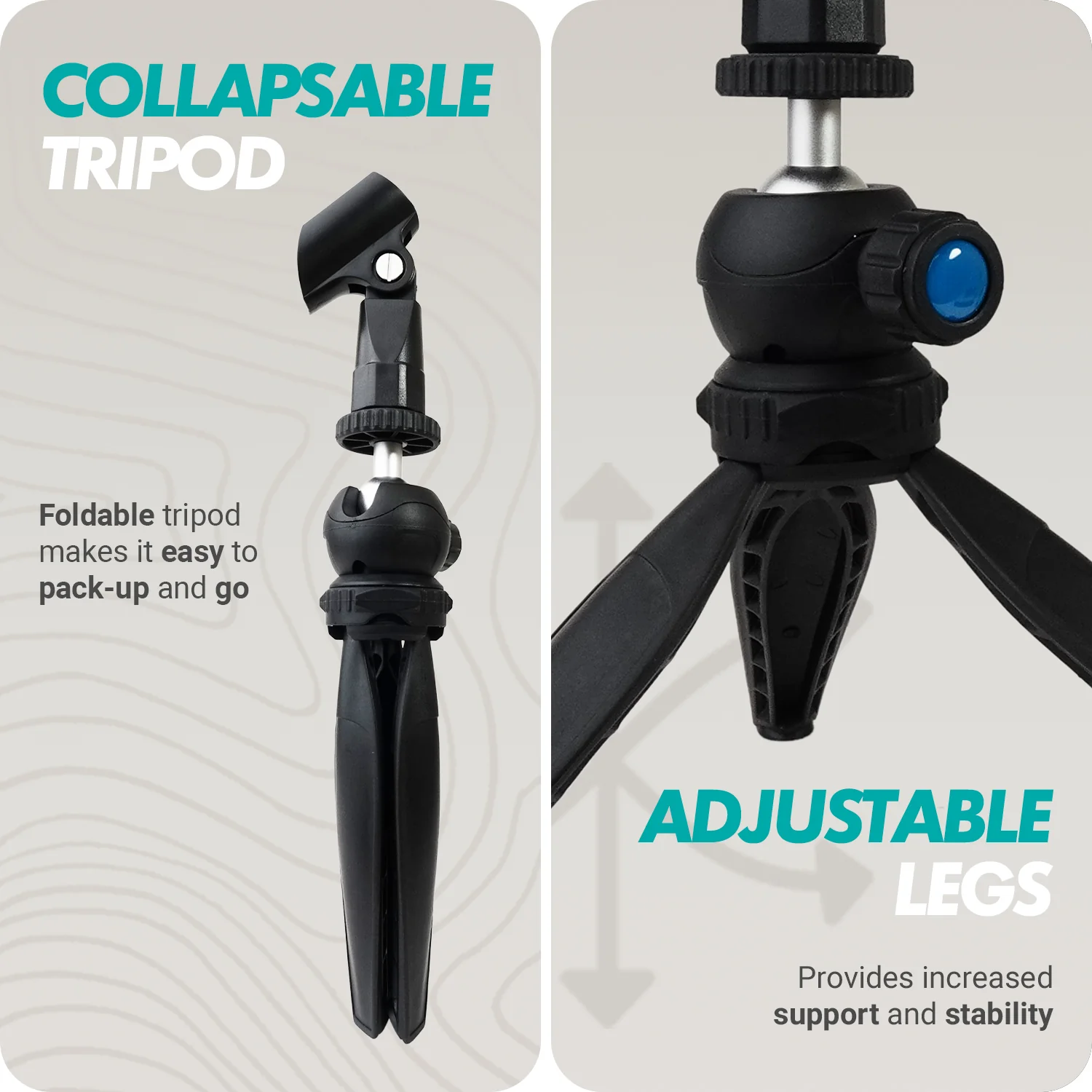 HMT-2 | Desk Tripod with Mic Holder for WMX_HM | Movo - Image 5