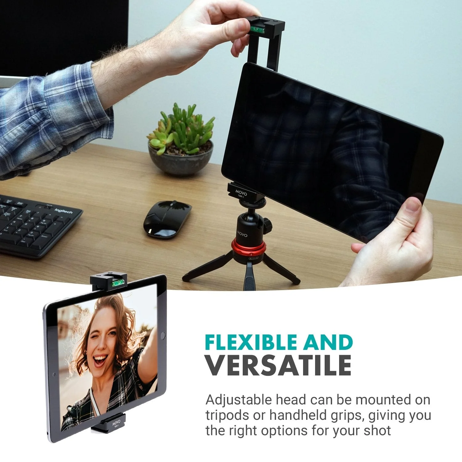 TBR-1 | Aluminum Tablet Tripod Mount | Movo - Image 4