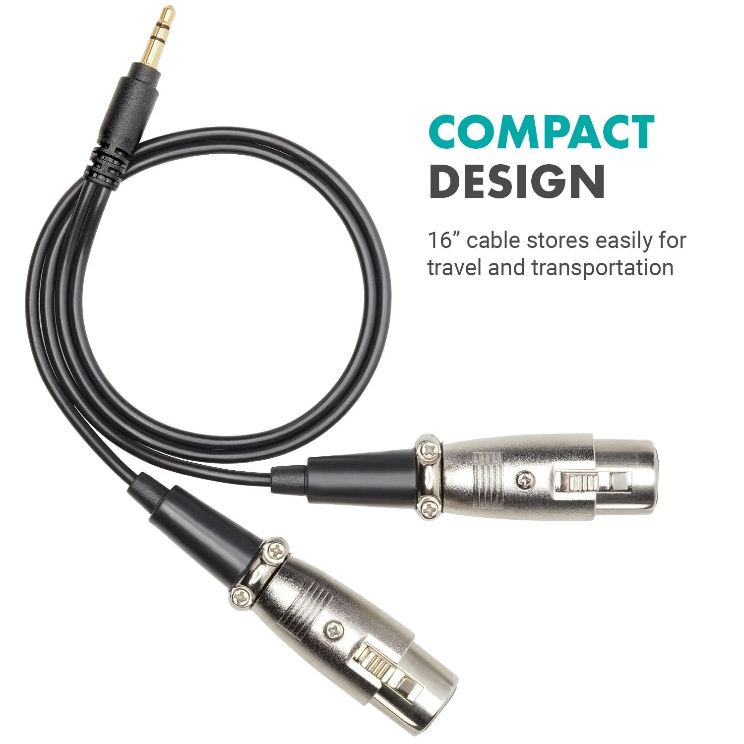 TCB7 | 3.5mm TRS Male to Dual XLR Female Audio Output Cable | Movo - Image 7