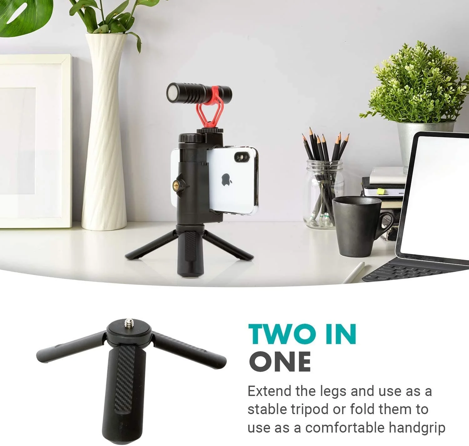 TR-1 | Compact Mini Tabletop Tripod / Hand Grip | Movo - Image 6