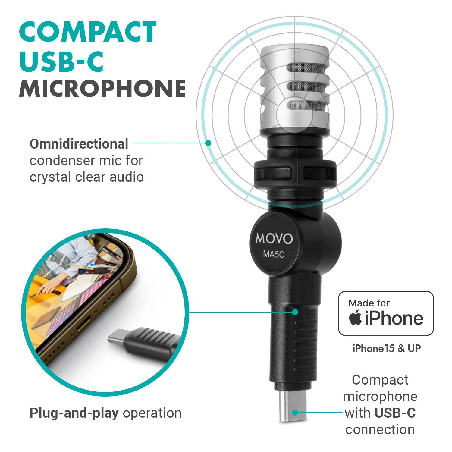 uVlogSK-IP | Vlogging Starter Kit for iPhone15 | Movo - Image 5