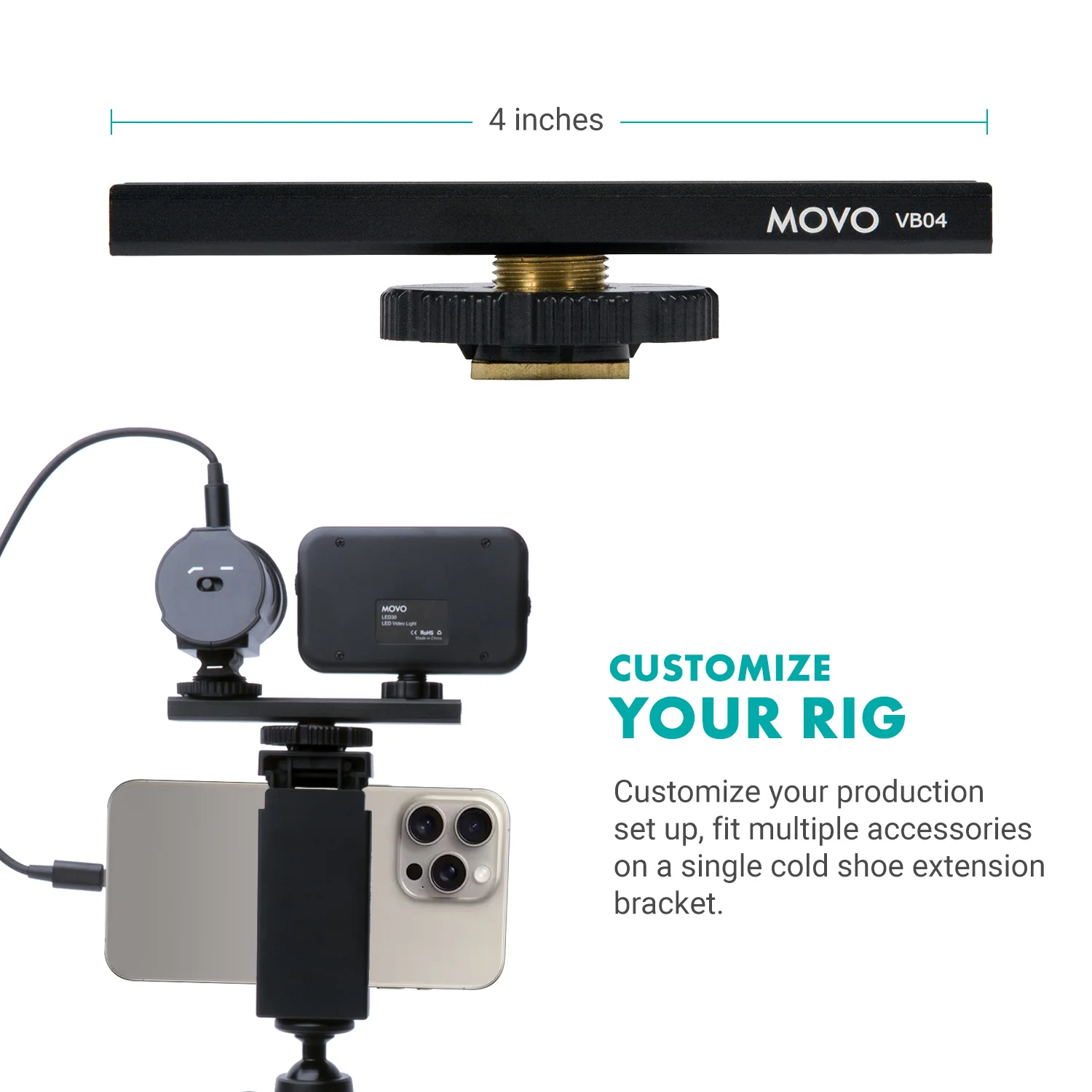 UVlogger-IP | Vlogging Kit for iPhone 15 | Movo - Image 7
