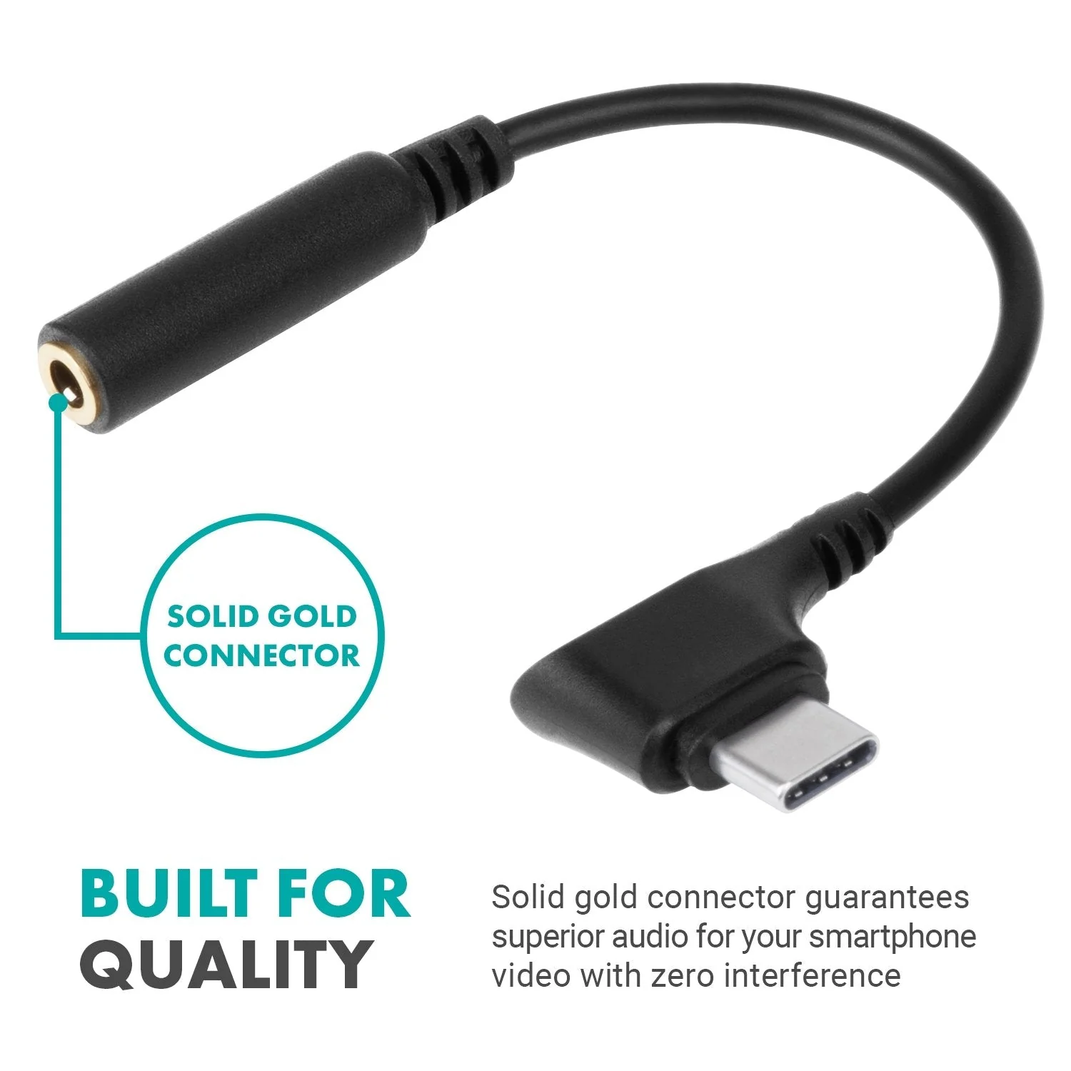 UCMA-3 | Female 3.5mm TRRS to USB-C Cable | Movo - Image 4
