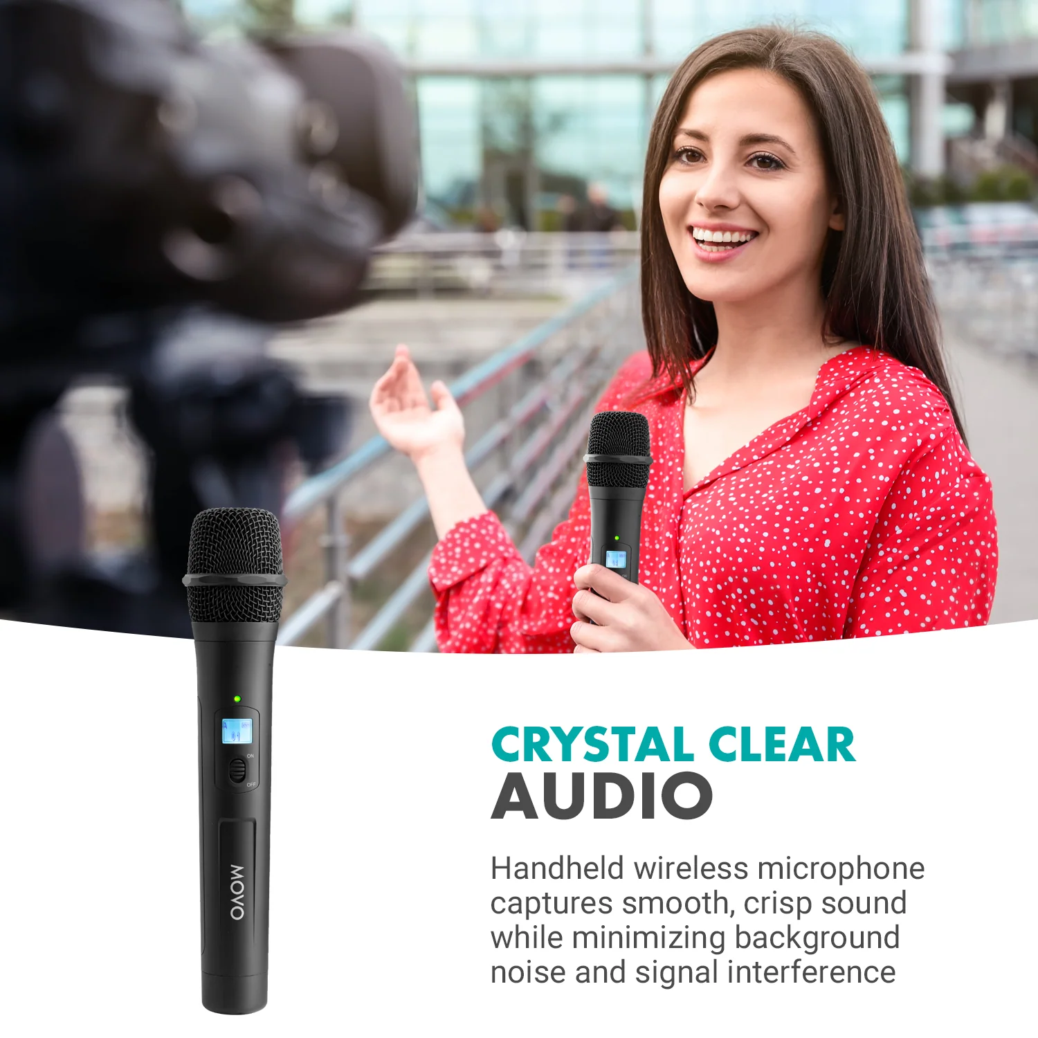 WMX20RX+TH | UHF Wireless System W/ 1x Handheld Mic & Receiver | Movo - Image 2